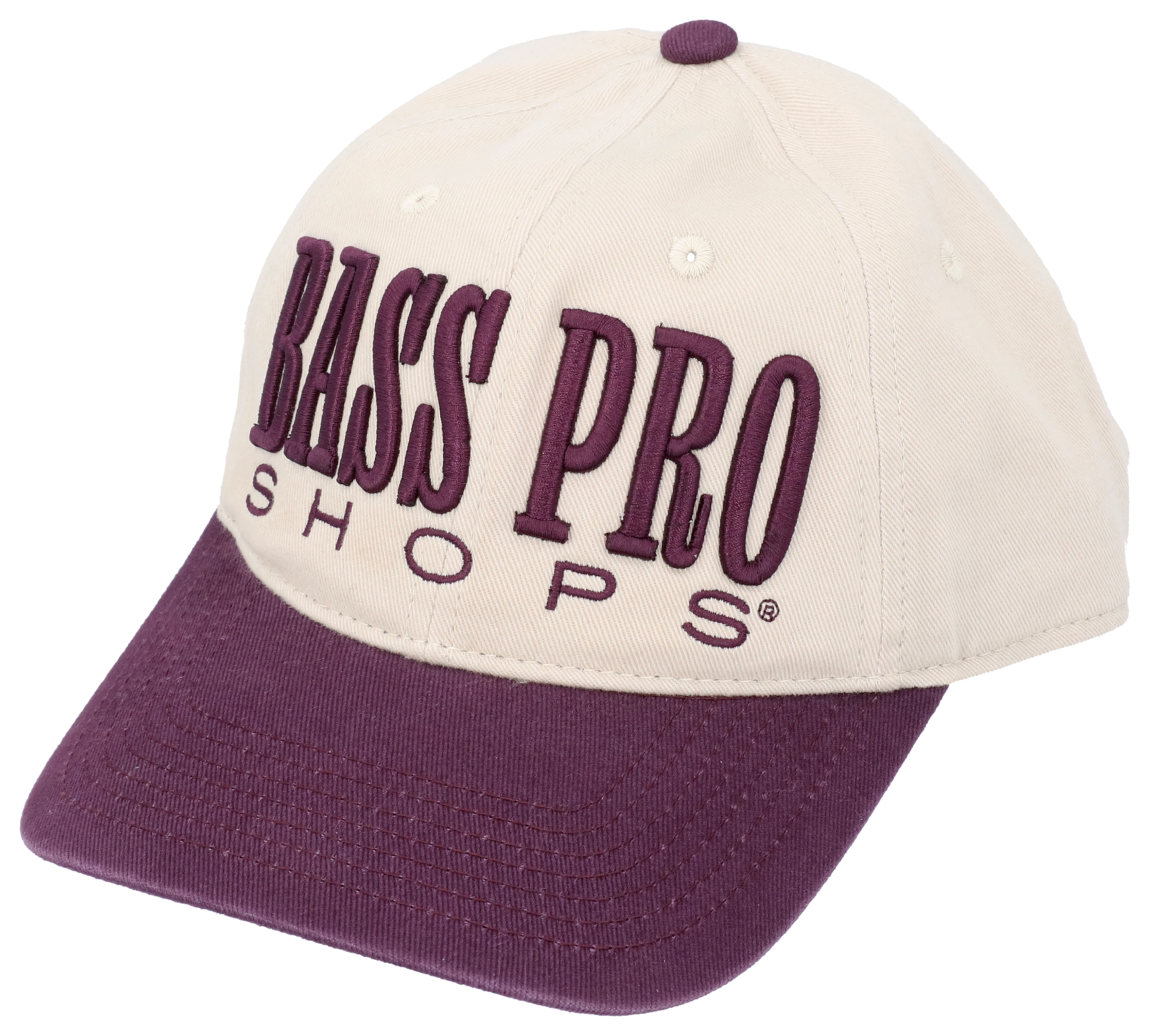 Image of Bass Pro Shops Embroidered Logo Unstructured Cap - Maroon