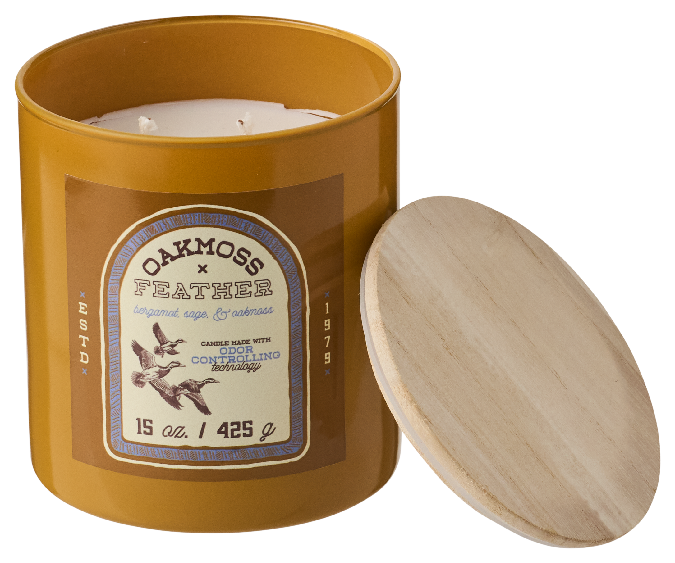 Image of House of Velas Odor-Controlling Candle - Oakmoss and Feather
