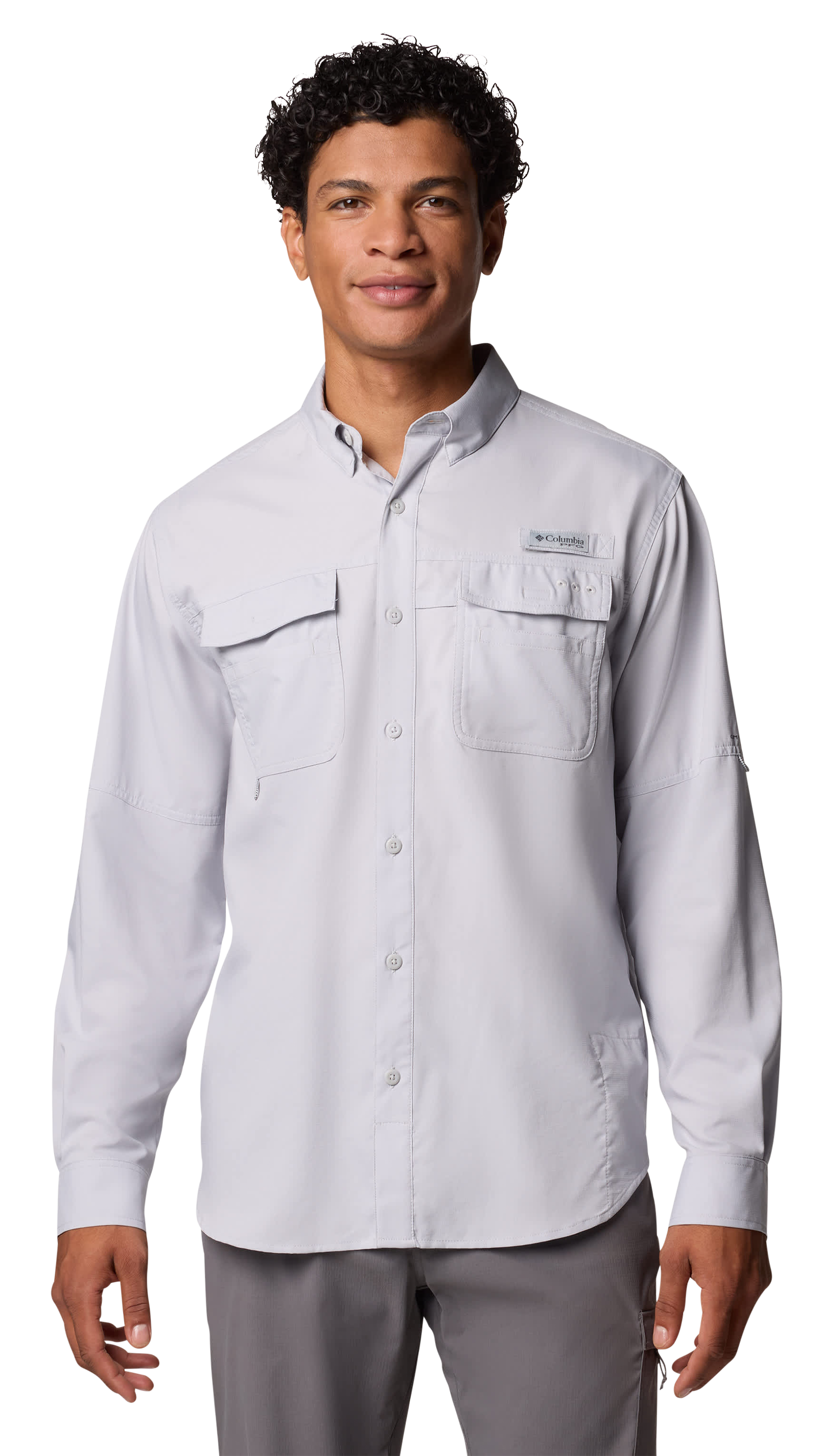 Image of Columbia PFG Blood and Guts V Long-Sleeve Shirt - Cool Grey