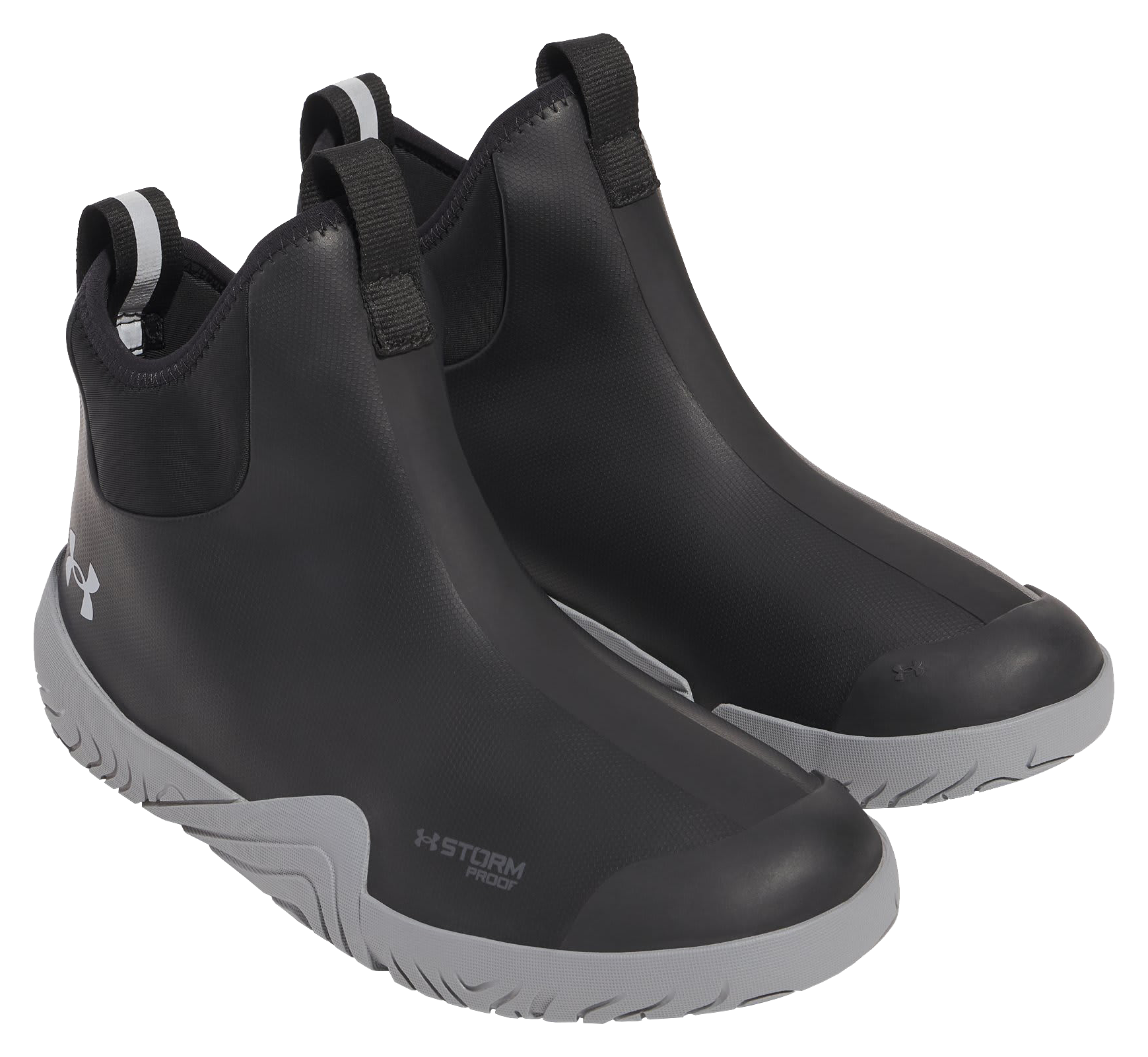 Image of Under Armour Shoreman Deck Boots for Men - Black/Steel/Mod Gray - 8N