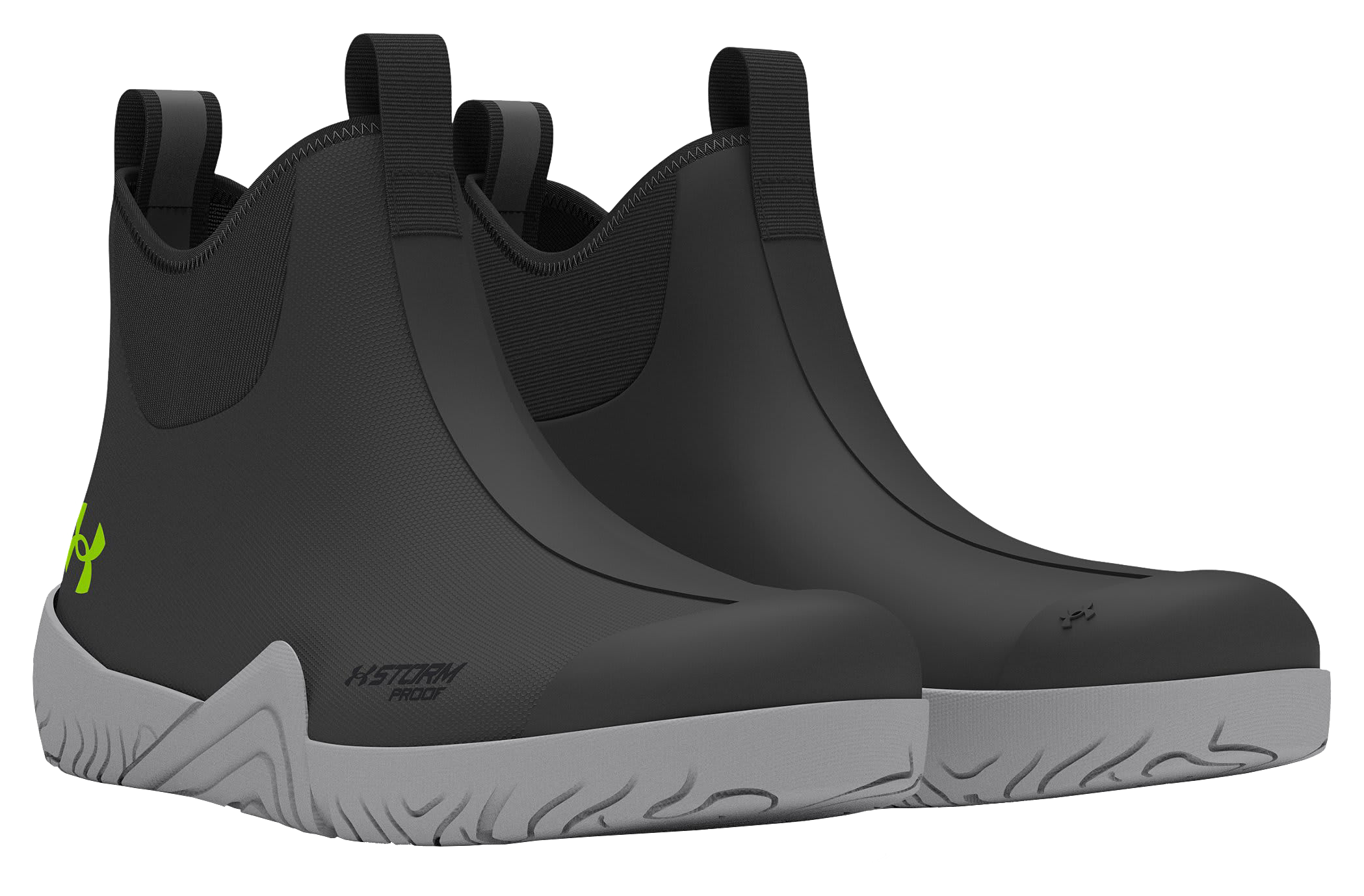 Image of Under Armour Shoreman Deck Boots for Men - Castlerock/Mod Gray/Lime Surge - 13N