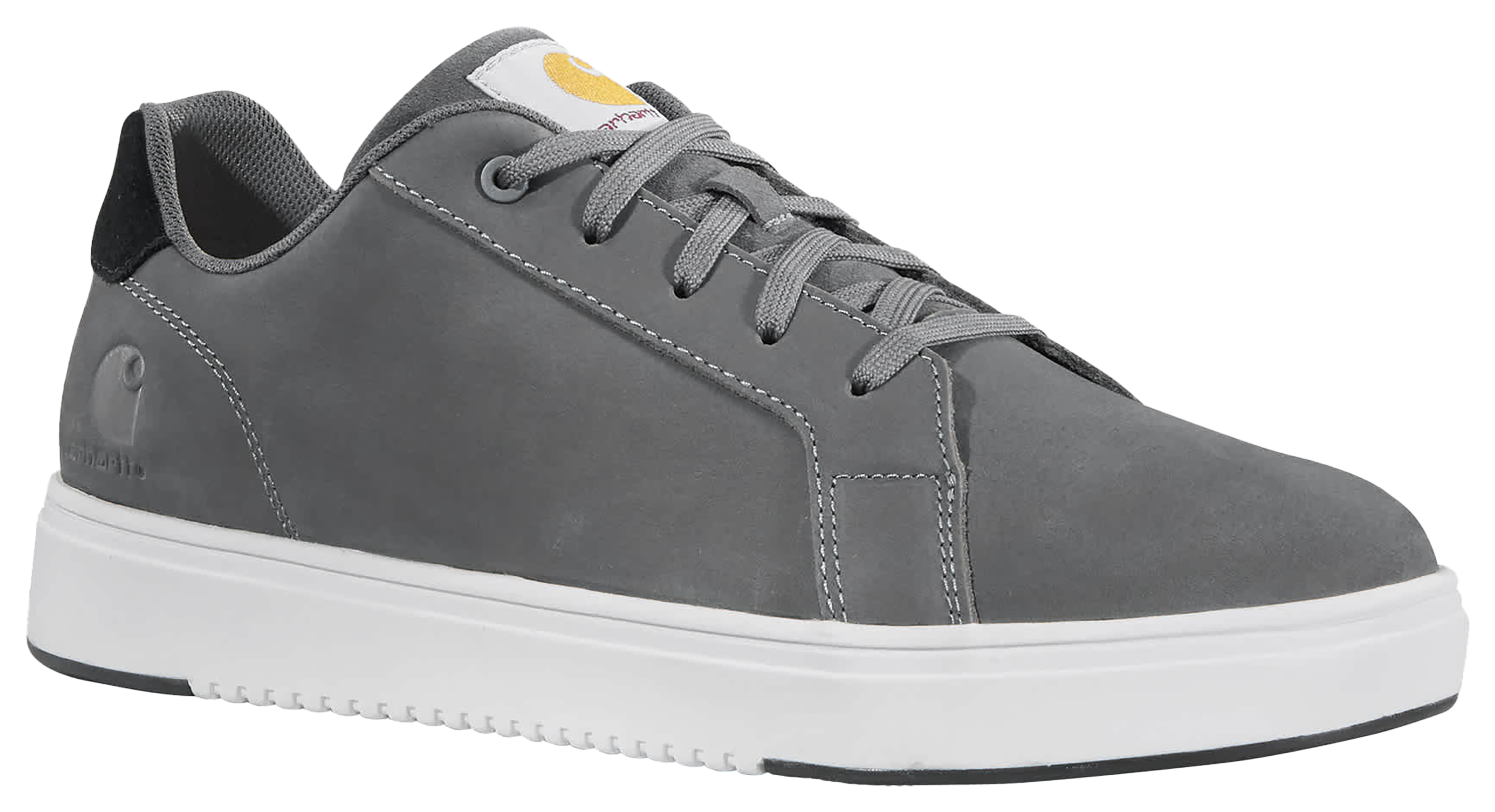 Image of Carhartt Detroit Composite-Toe Leather Sneakers for Men - Medium Grey