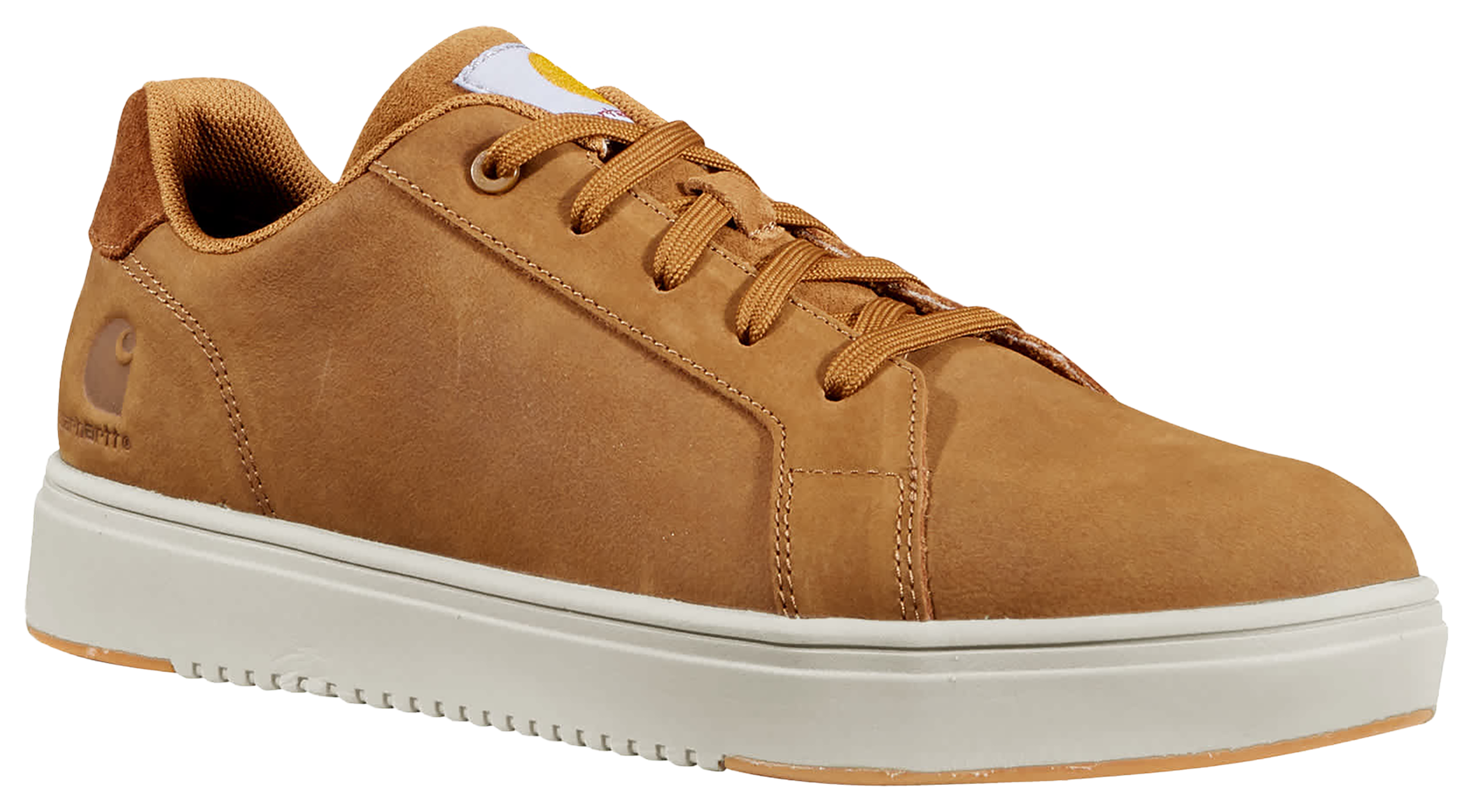 Image of Carhartt Detroit Composite-Toe Leather Sneakers for Men - Brown