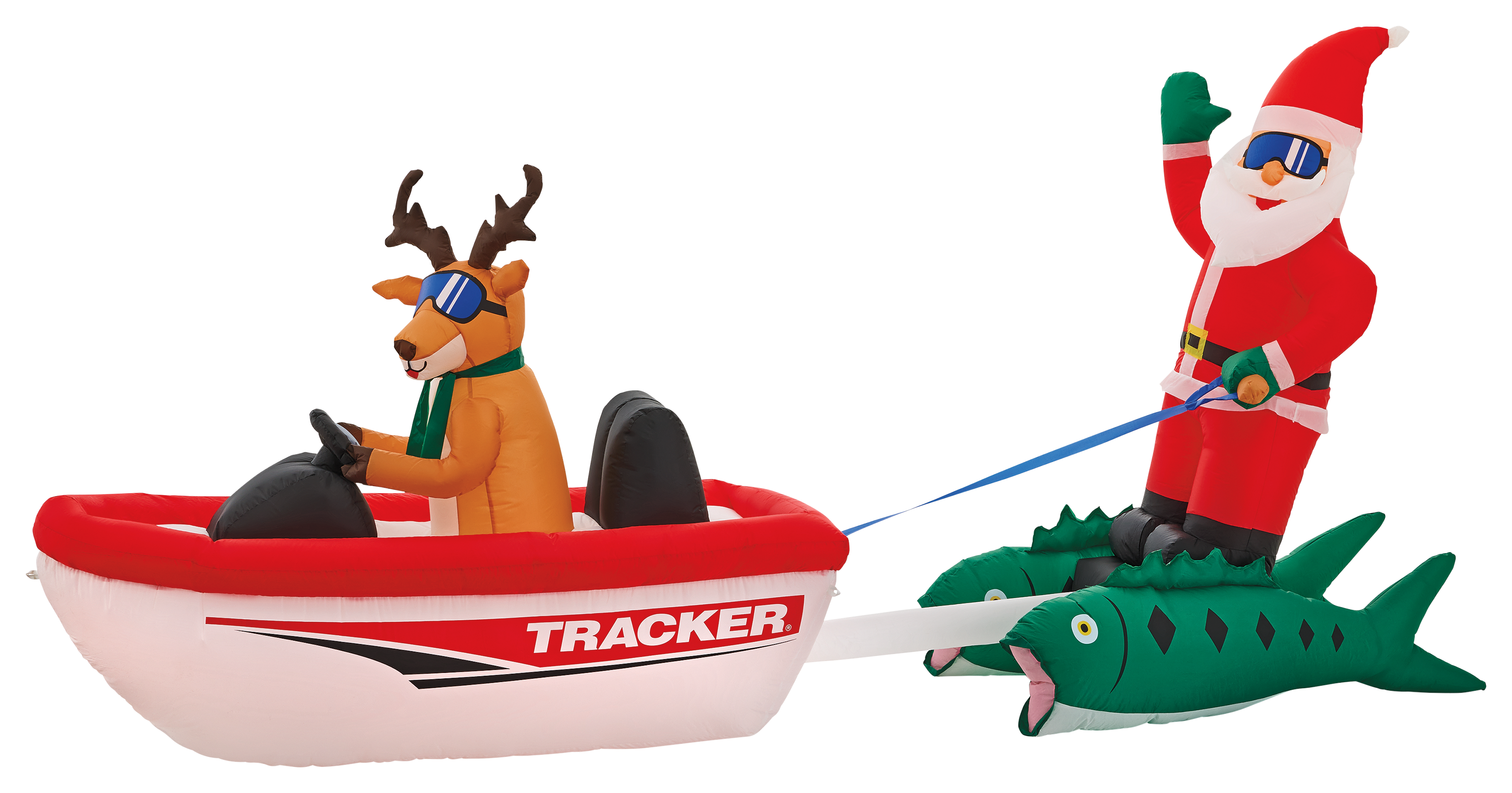 BASS PRO SHOPS Inflatable Santa Water Skiing