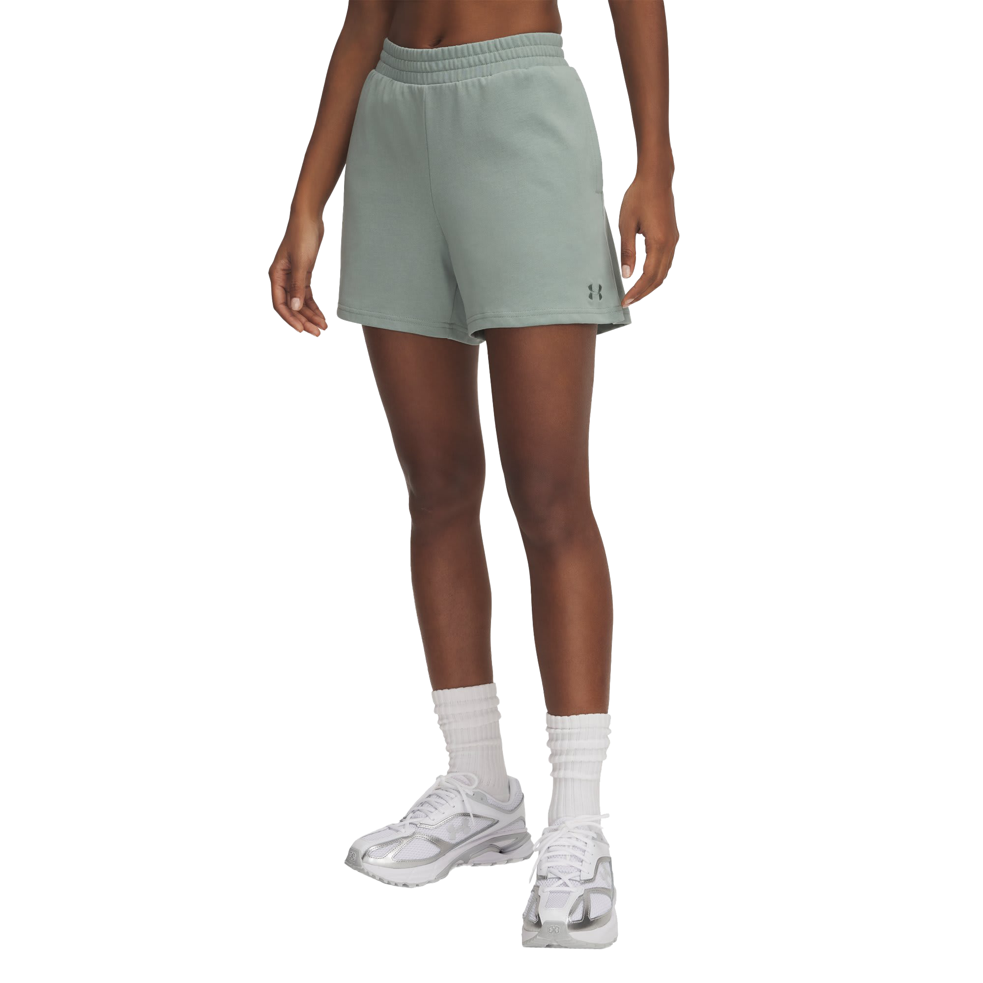 Image of Under Armour Rival Knit Shorts for Ladies - Silica Green/Silica Green - LG