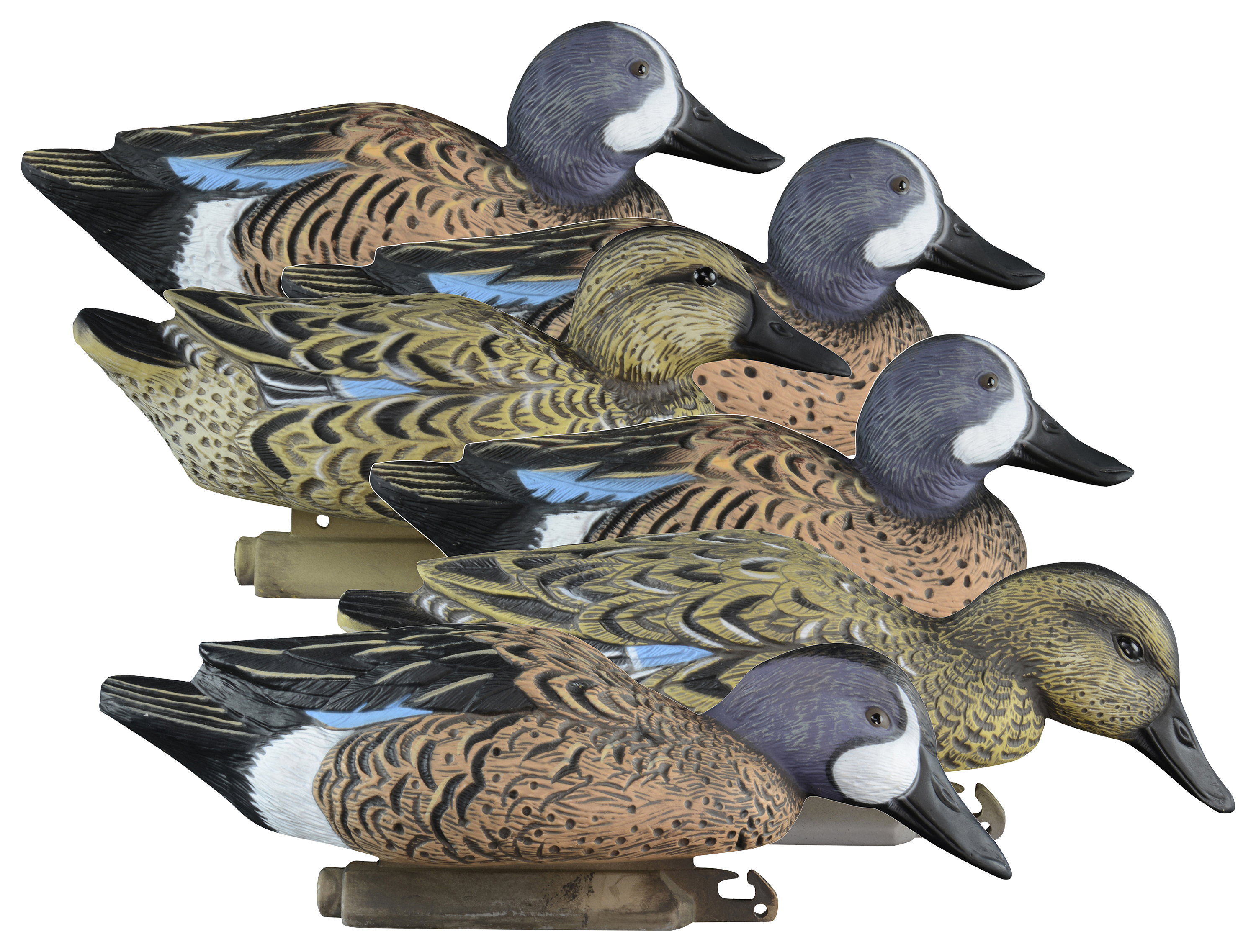 Image of Higdon Outdoors Standard Foam-Filled Blue-Winged Teal Duck Decoys 6 Pack