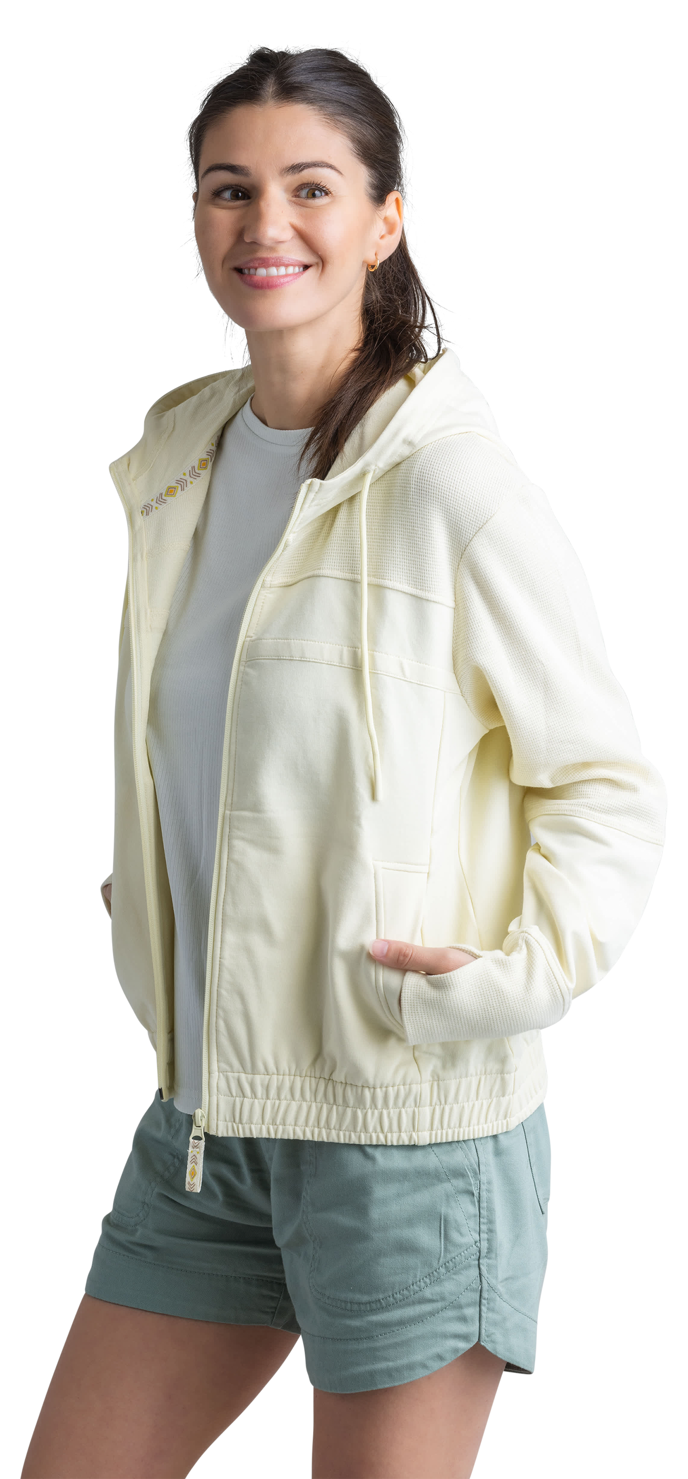 Image of LIV Outdoor Sora Full-Zip Terry Hoodie for Ladies - Pear Sorbet - LG