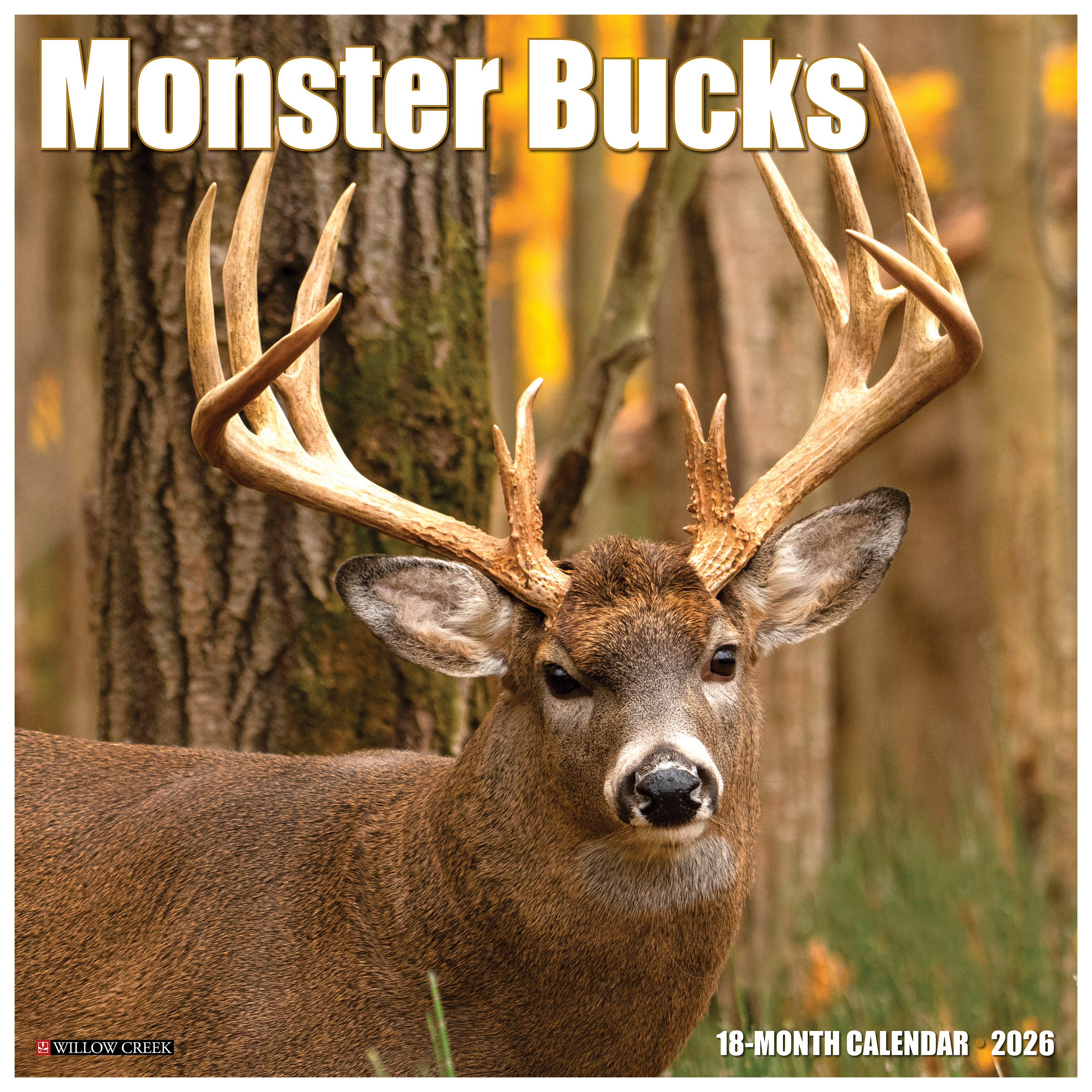 Image of Willow Creek Press 2026 Monster Bucks 18-Month Wall Calendar