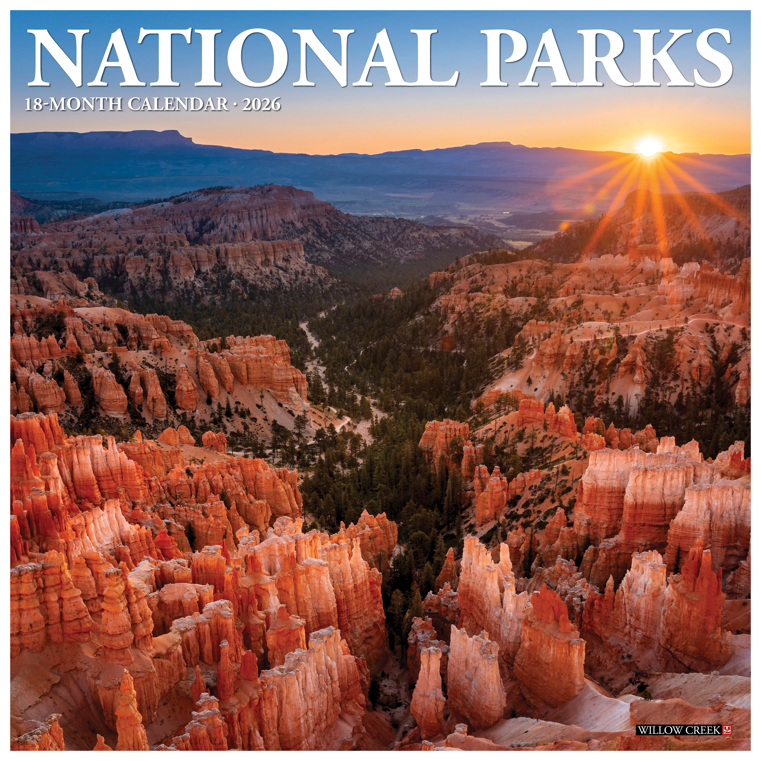 Image of Willow Creek Press 2026 National Parks 18-Month Wall Calendar