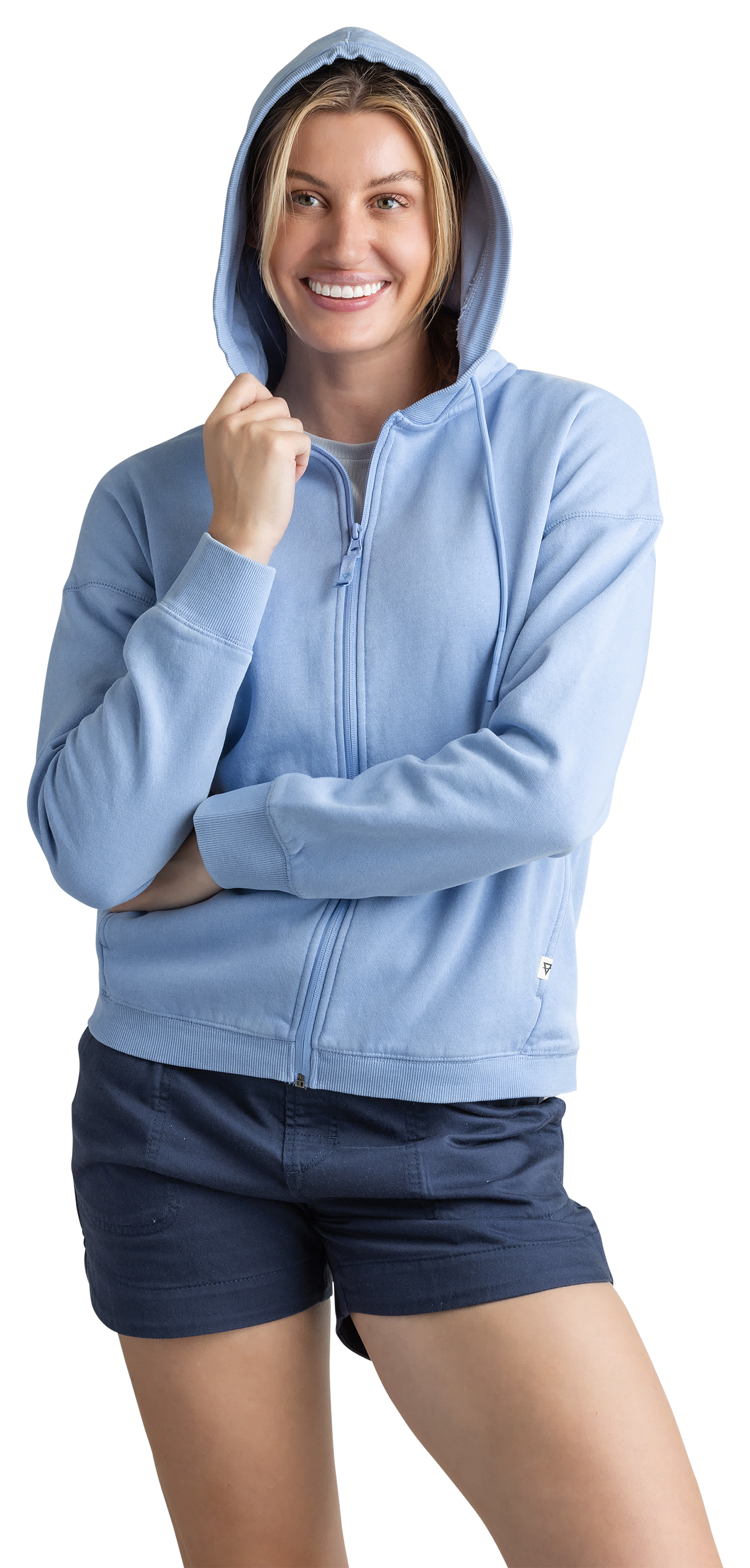 Image of LIV Outdoor Gabriella Full-Zip Hooded Stonewashed Sweatshirt for Ladies