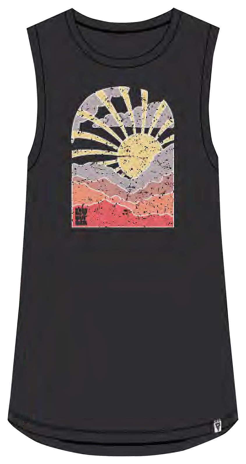 Image of LIV Outdoor Reagan Sunshine Clouds Graphic Tank Top For Ladies - Meteorite Black - 2X
