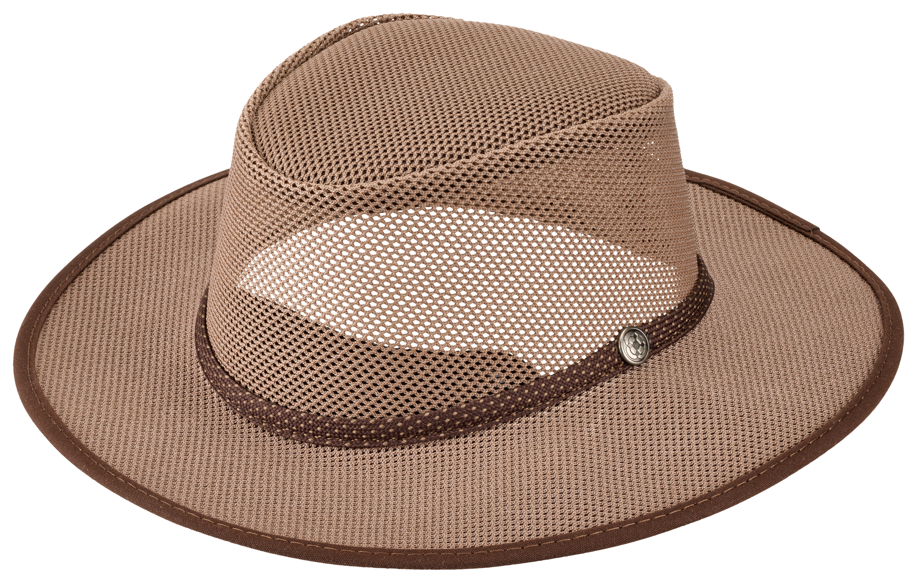 American Hat Makers Mesh Crown Outback Hat - Pecan