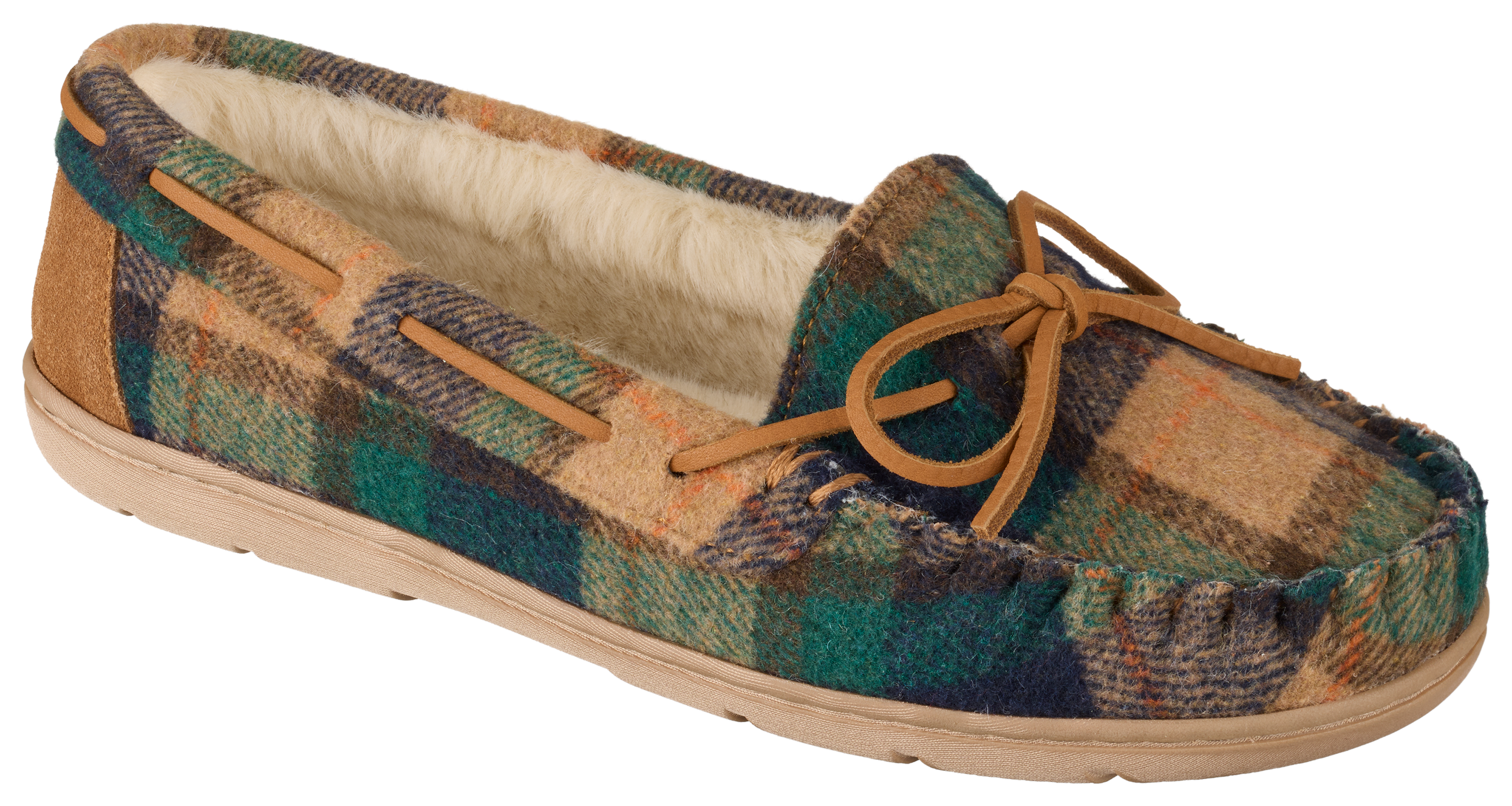 Image of Natural Reflections Scottie Moc Slippers - Plaid