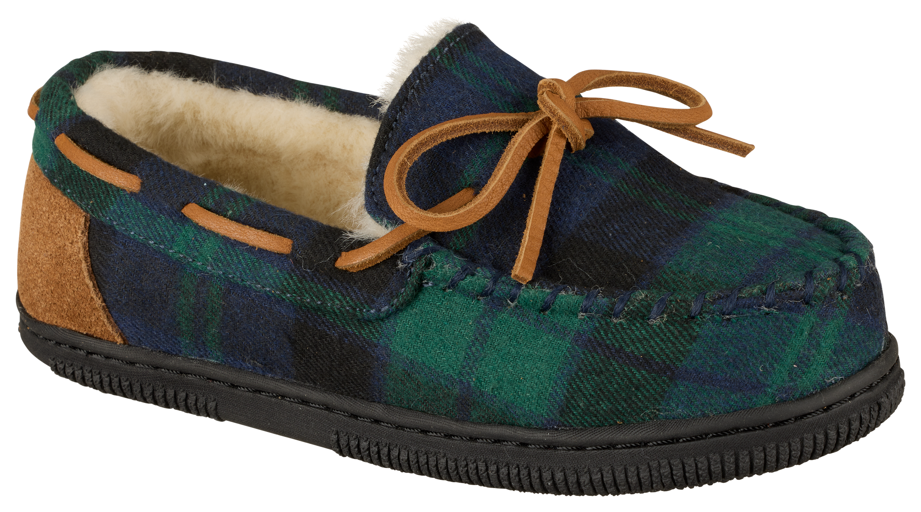 Image of Bass Pro Shops Sundae Slip-On Moccasins for Kids - Plaid