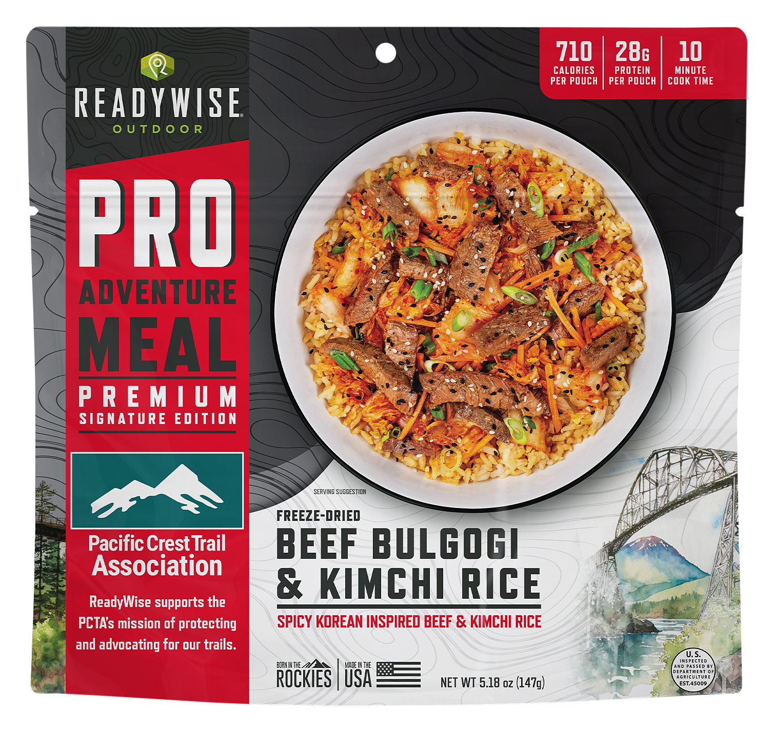 ReadyWise Pro Adventure Meal Freeze-Dried Beef Bulgogi and Kimchi Fried Rice