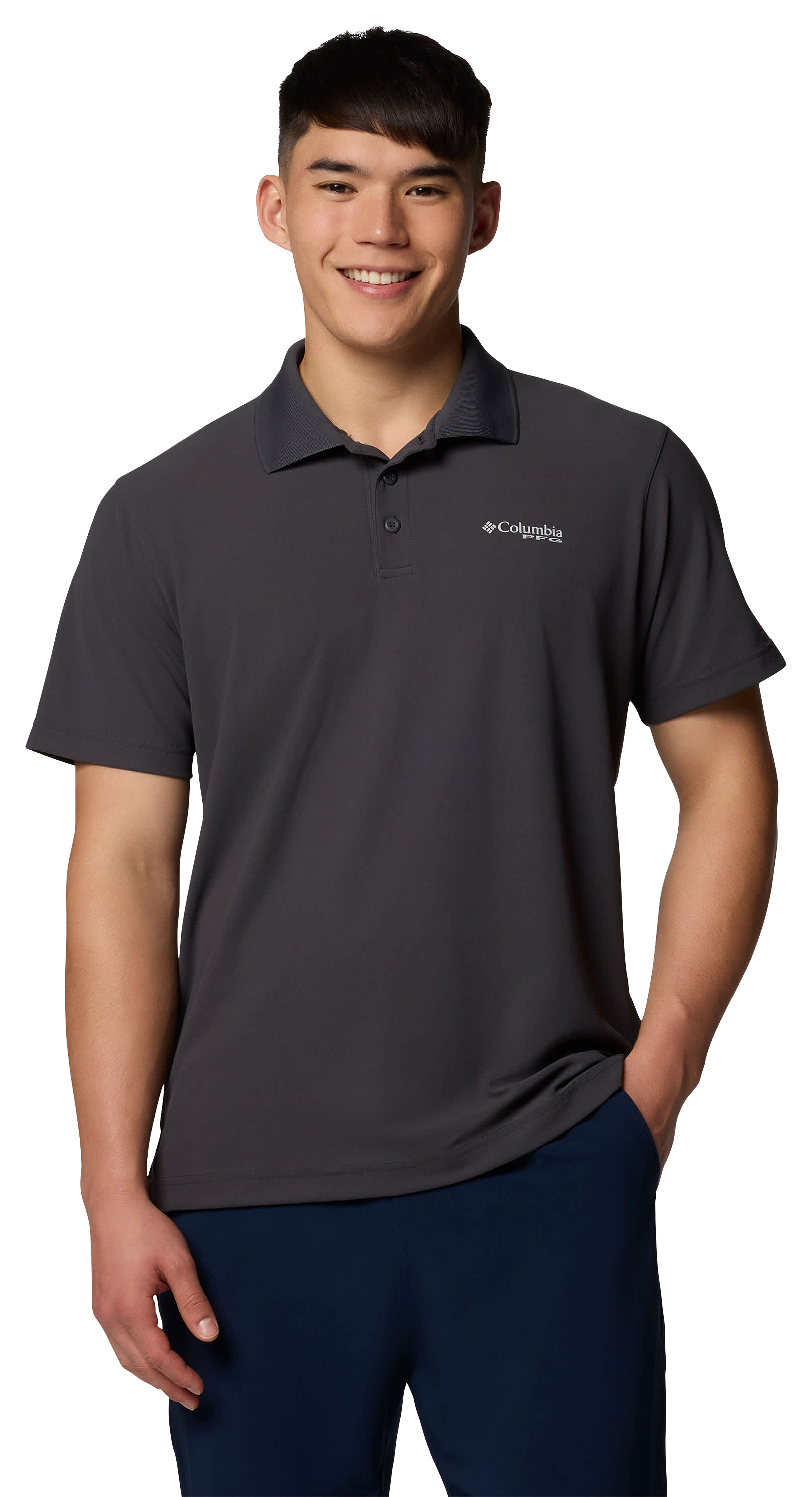 Image of Columbia Freezer Short-Sleeve Polo for Men - Shark