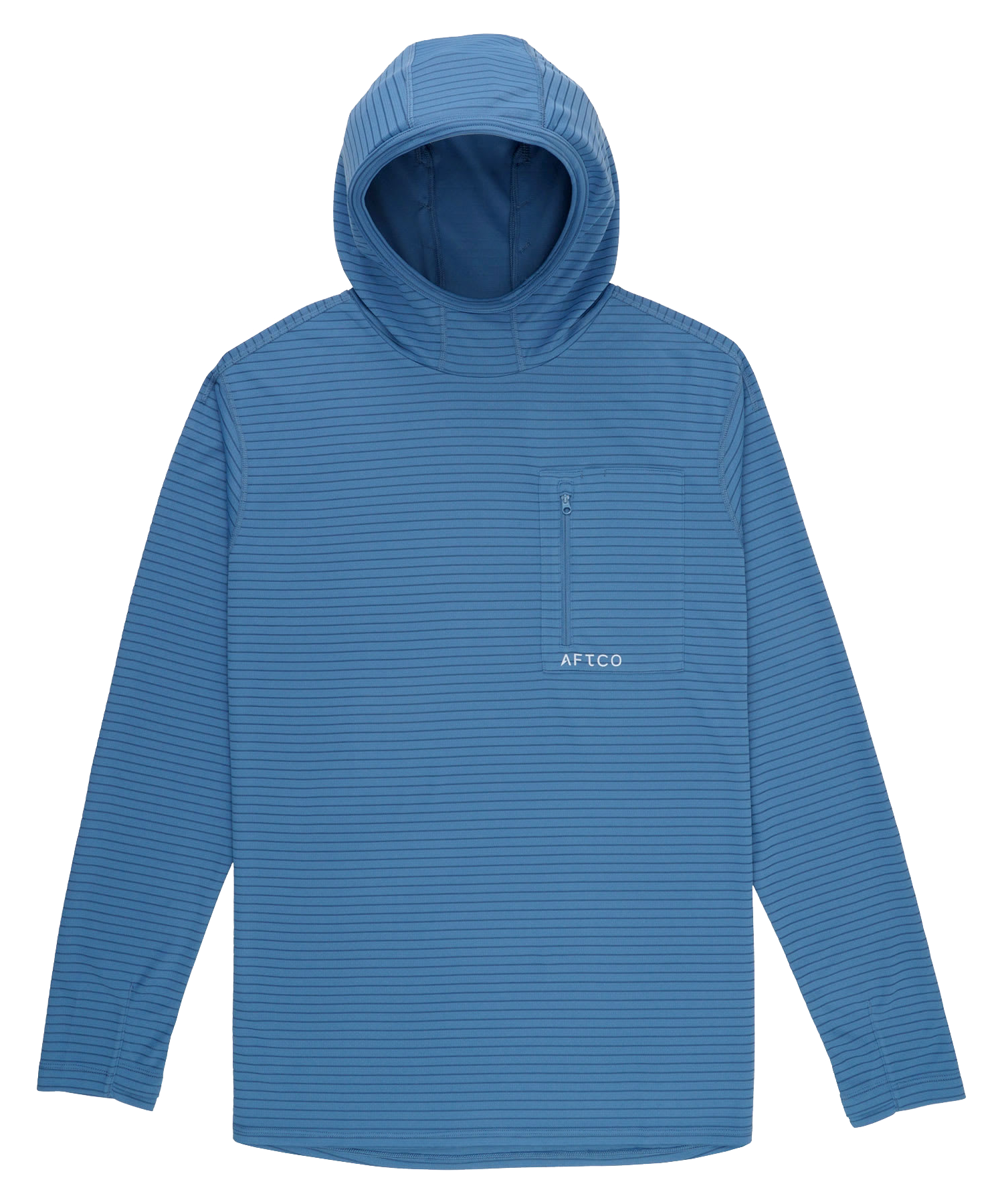 Image of AFTCO Channel Hooded Fishing Shirt for Men - Air Force Blue - M