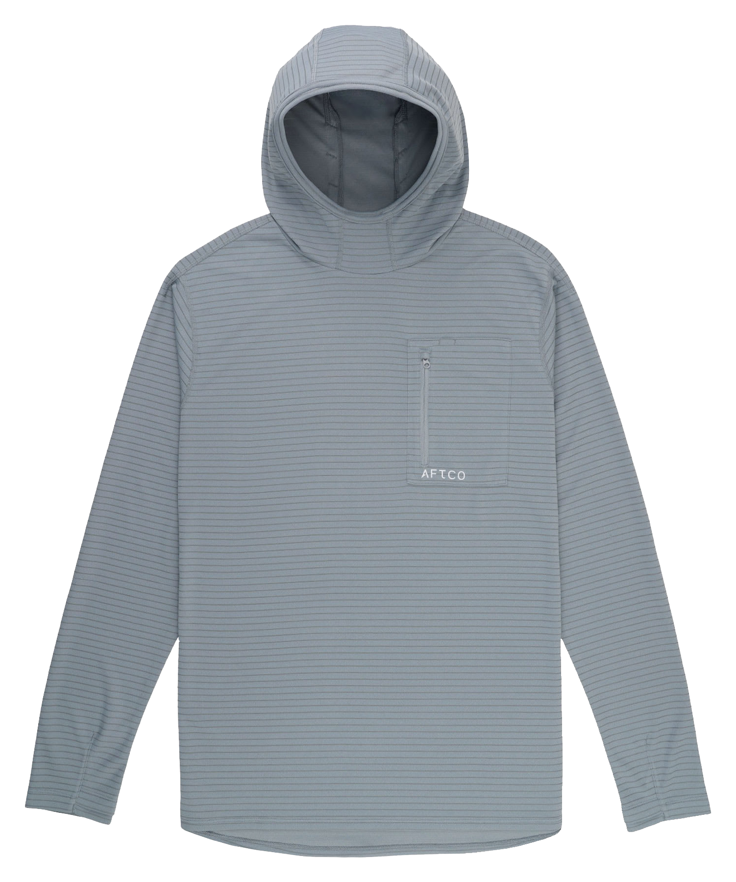 Image of AFTCO Channel Hooded Fishing Shirt for Men - Steel - S