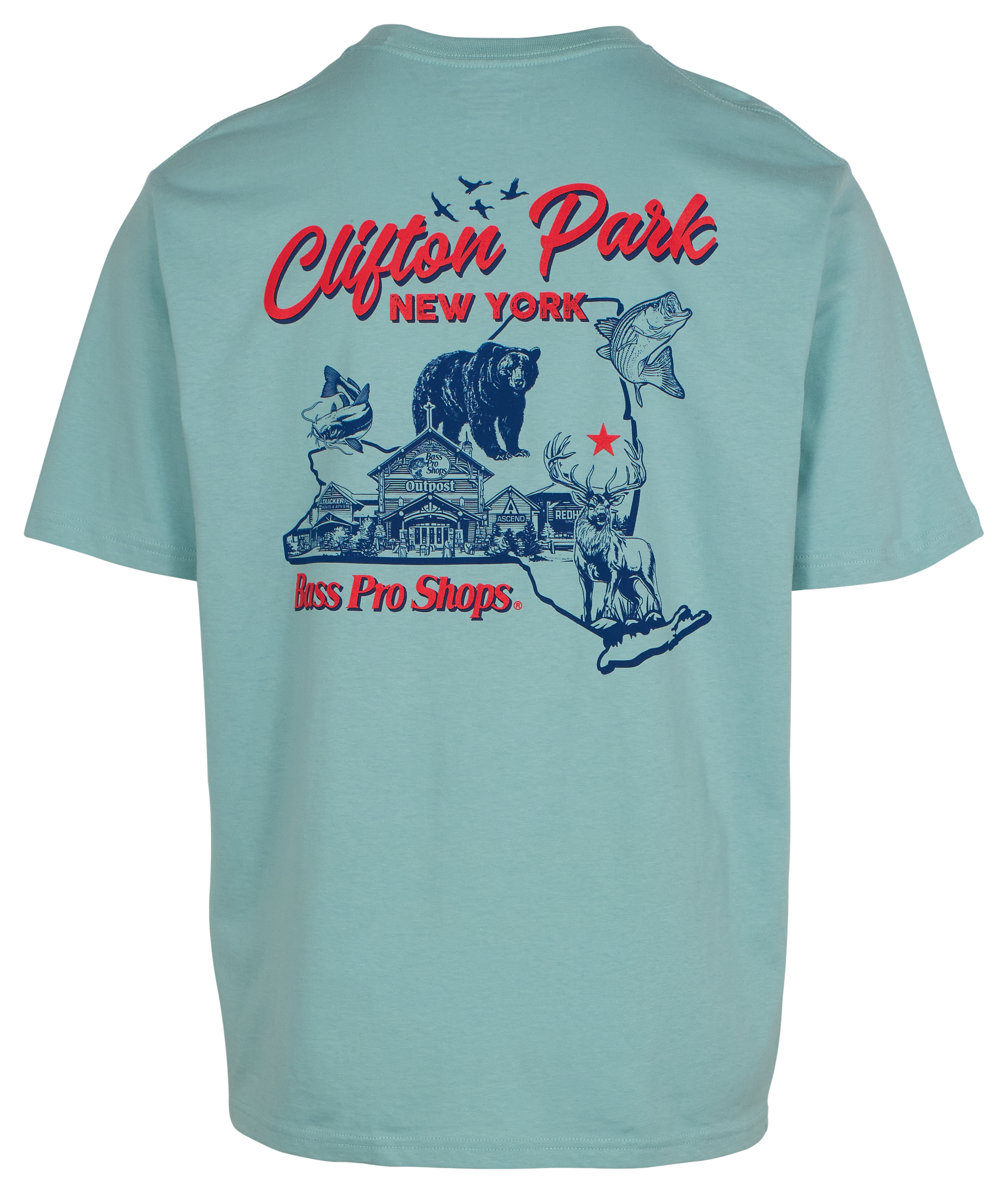 Image of Bass Pro Shops Clifton Park Wildlife Short-Sleeve T-Shirt for Men - Aquifer