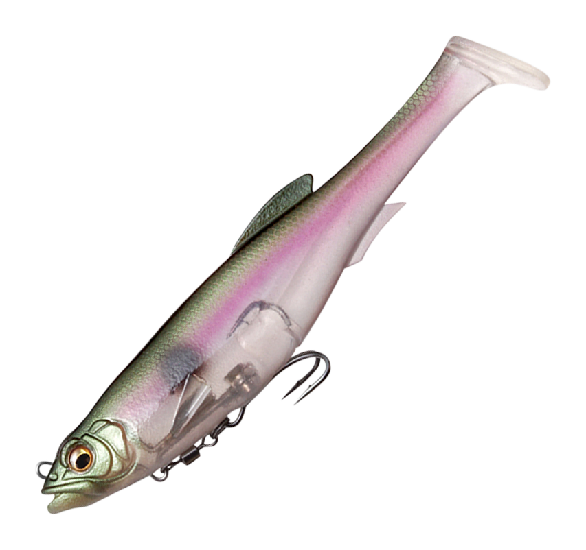 Image of "Megabass Magdraft Rigged Swimbait - Matte Black Gizzard - 5"" - 3/4 oz."