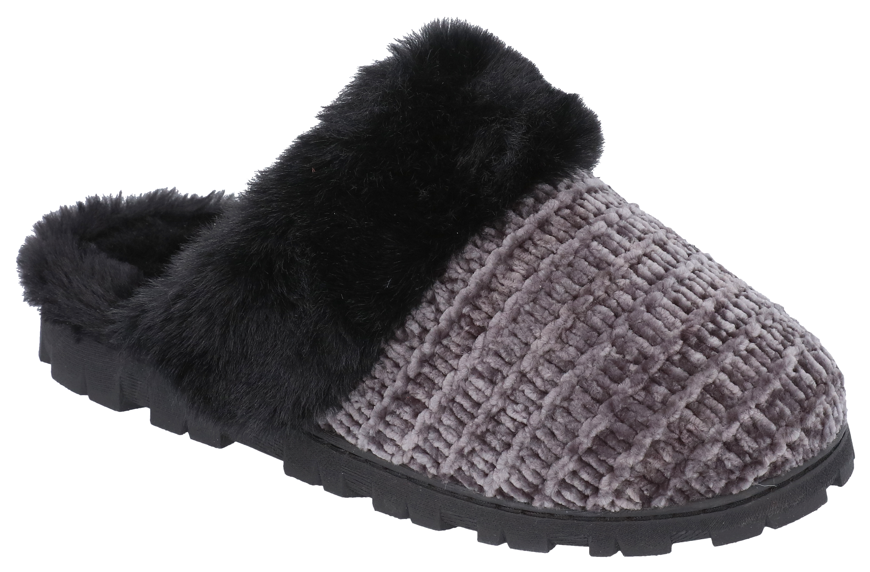 Image of Natural Reflections Laney Scuff Slippers - Black - 7M