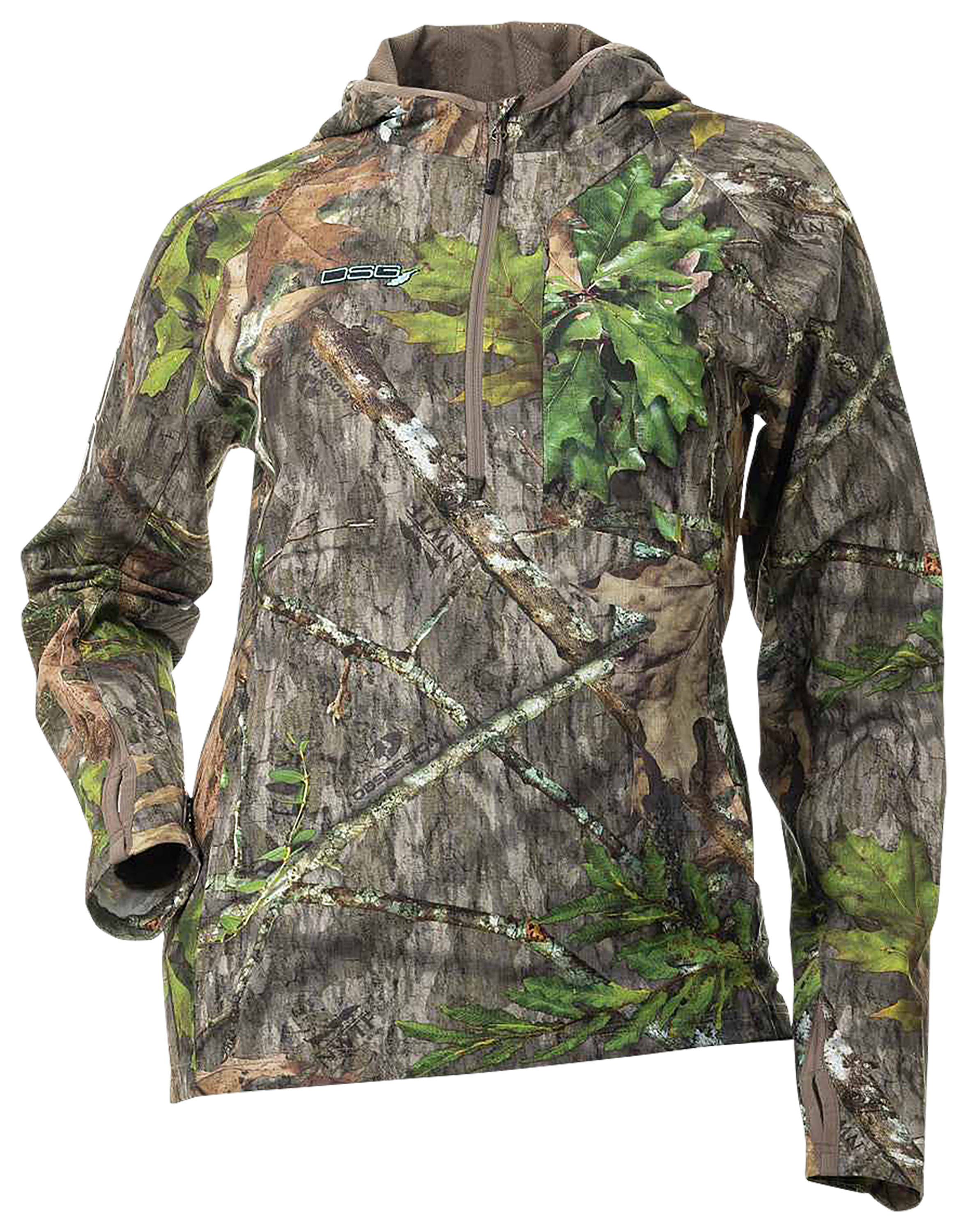 Image of DSG Outerwear Bexley 3.0 Quarter-Zip Pullover Hoodie for Ladies - Mossy Oak Obsession NWTF