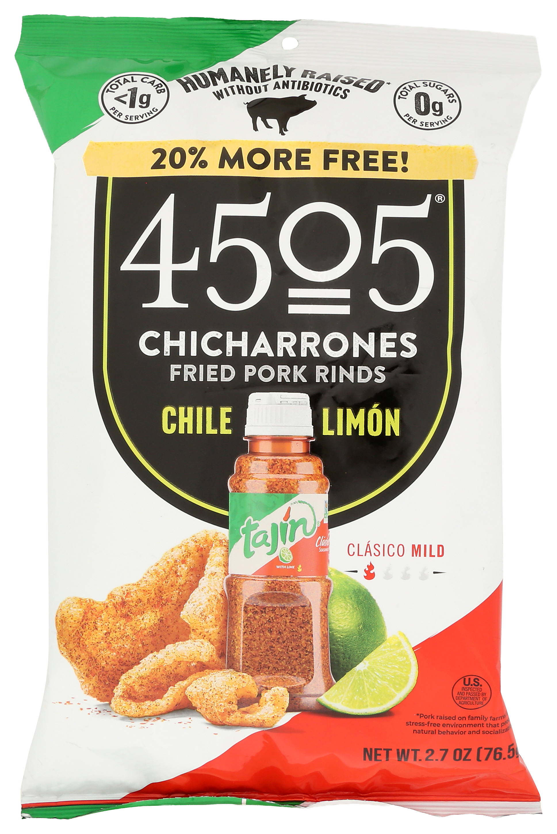 Image of 4505 Meats 4505 Chicharrones Fried Pork Rinds with Tajin Classico