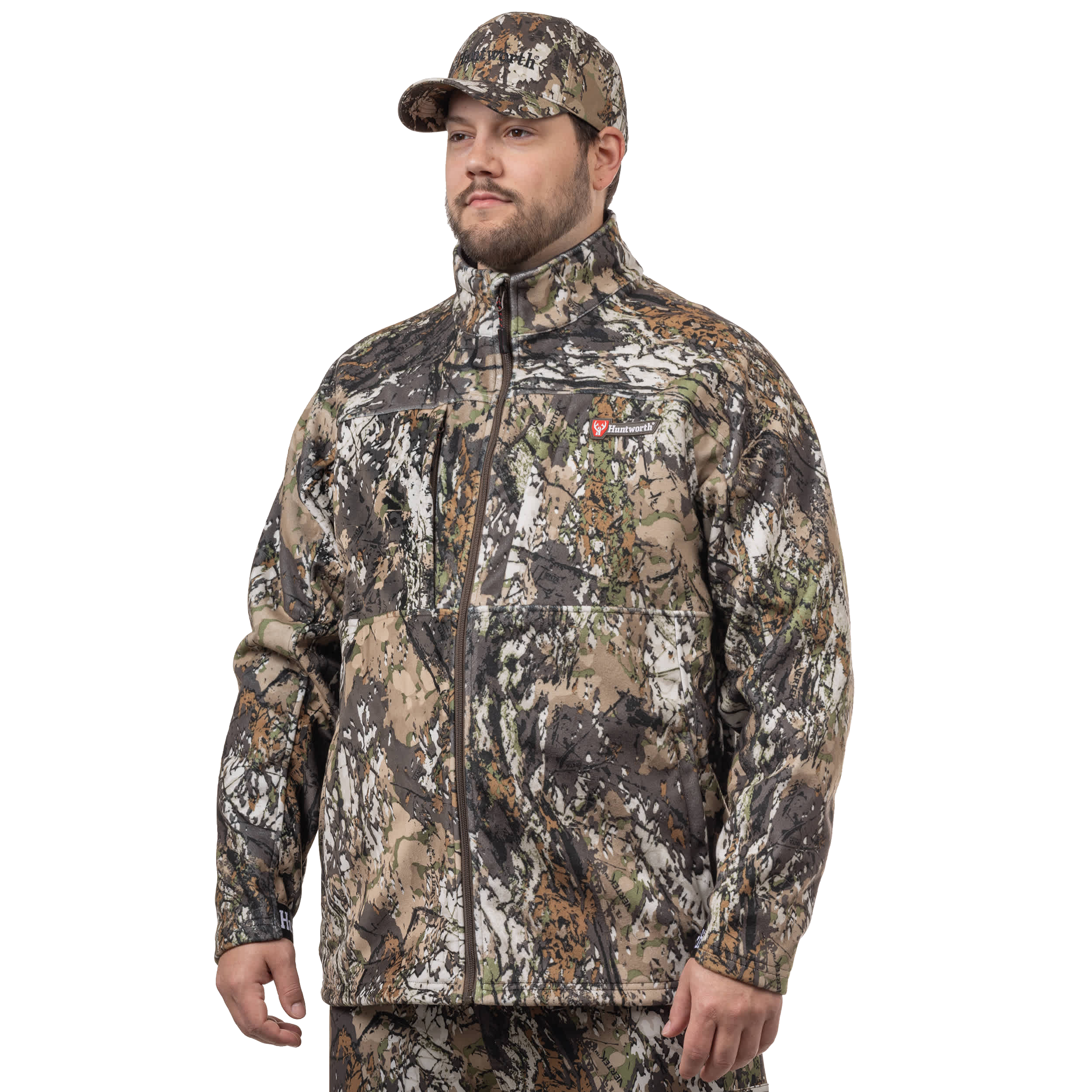 Image of Huntworth Elkins Midweight Windproof Softshell Hunting Jacket for Men - Huntworth Vertek - XL