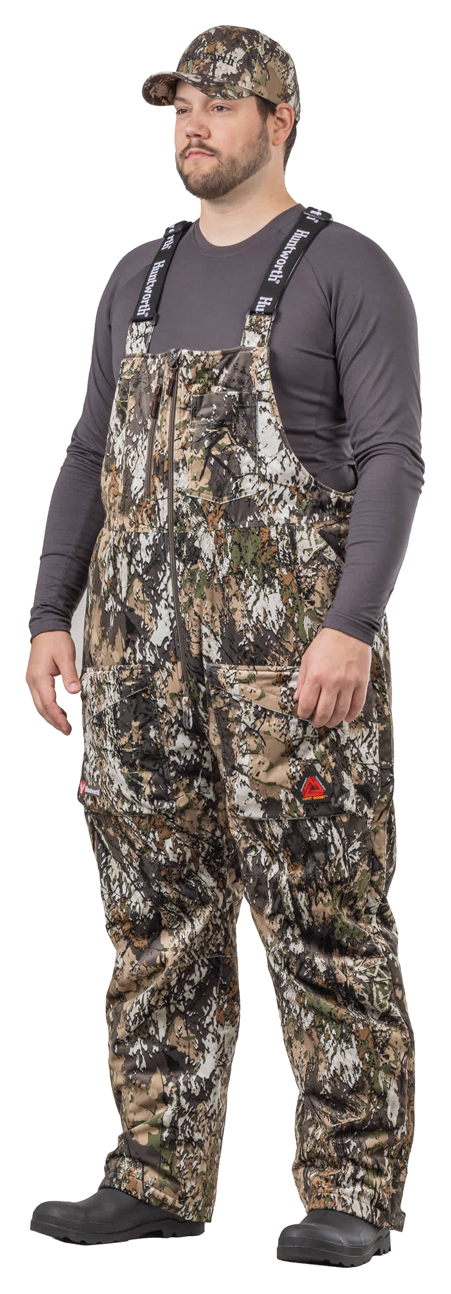 Image of Huntworth Matterhorn Heat Boost Heavyweight Waterproof Bibs for Men - Huntworth Vertek - M - Long