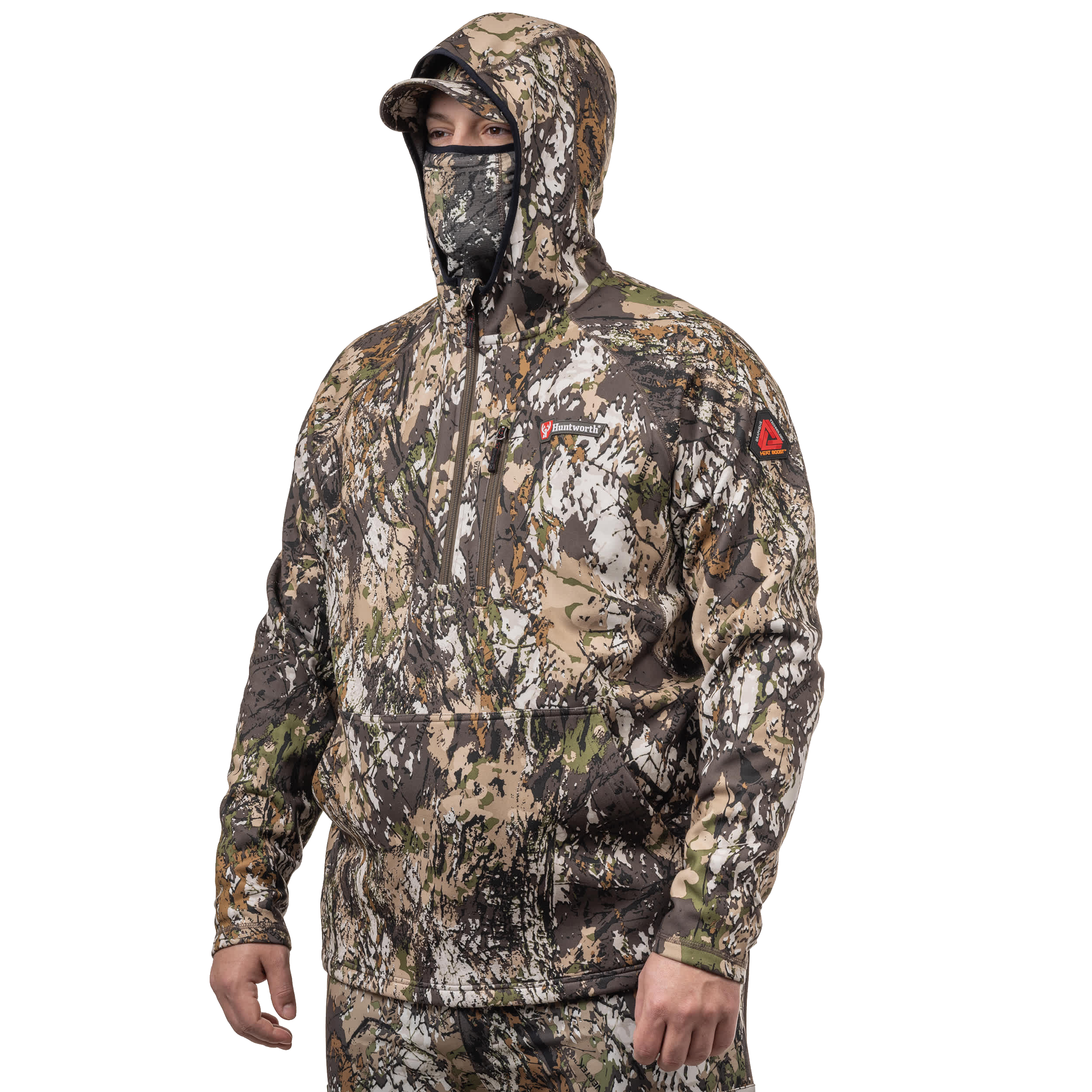 Image of Huntworth Grayling Heat Boost Heavyweight Softshell Hoodie for Men - Huntworth Vertek - 2XL