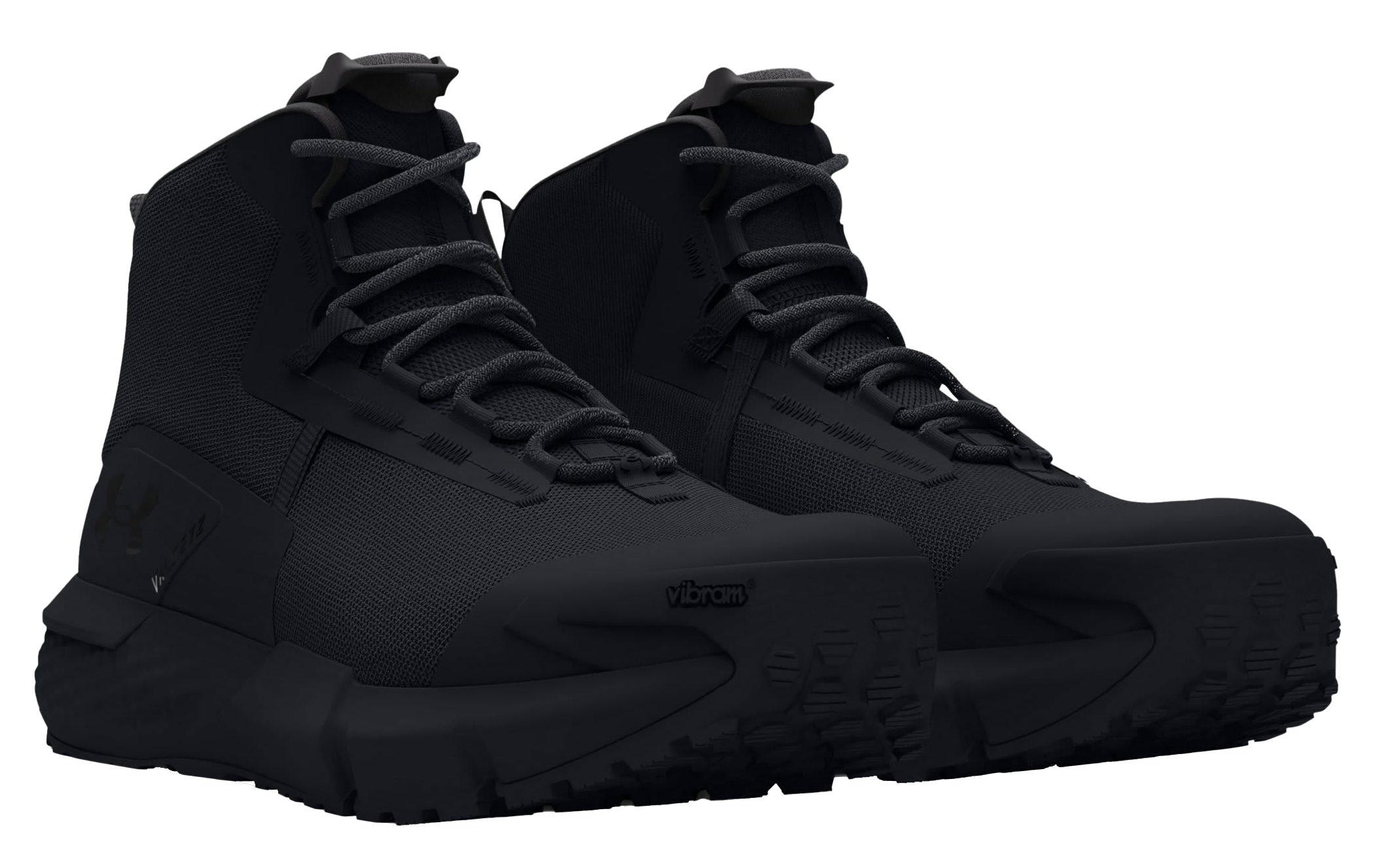 Image of Under Armour Valsetz Mid Tactical Boots for Men - Black/Jet Gray - 10N