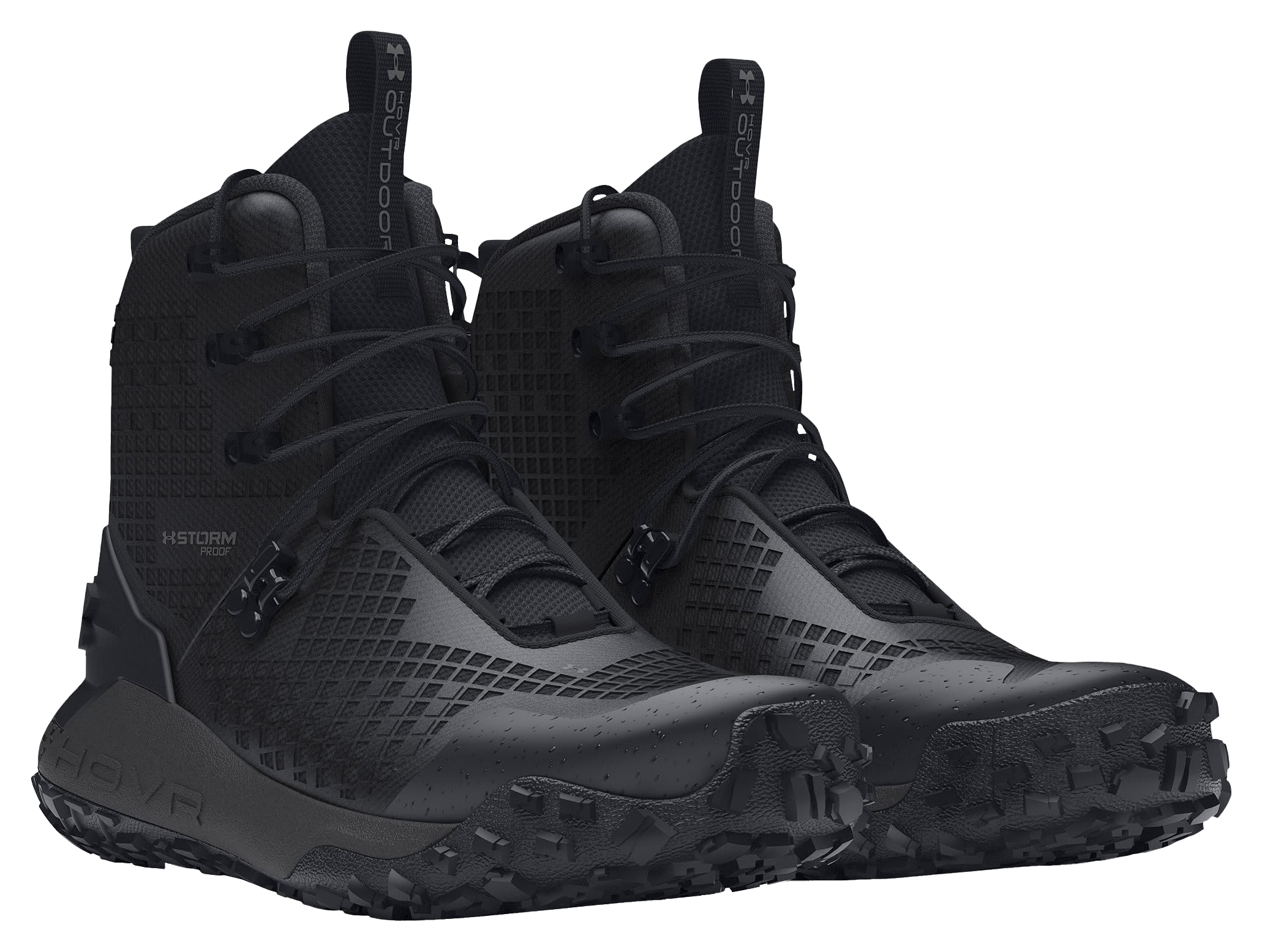 Image of Under Armour HOVR Dawn 2.0 Waterproof Hunting Boots for Men - Black/Ultimate Black/Anthracite - 9.5N