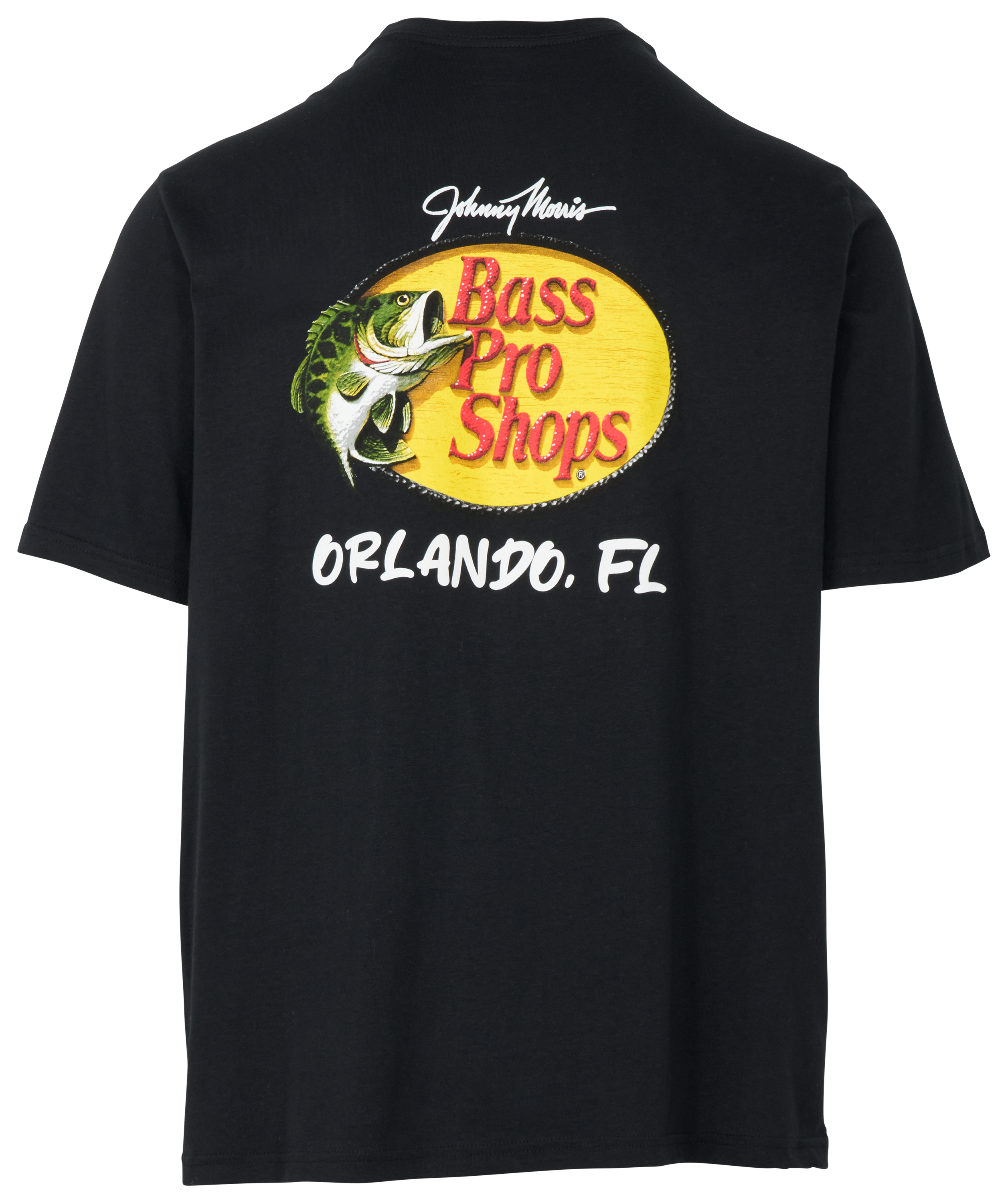 Image of Bass Pro Shops Orlando Woodcut Logo Short-Sleeve T-Shirt for Men - Black - M