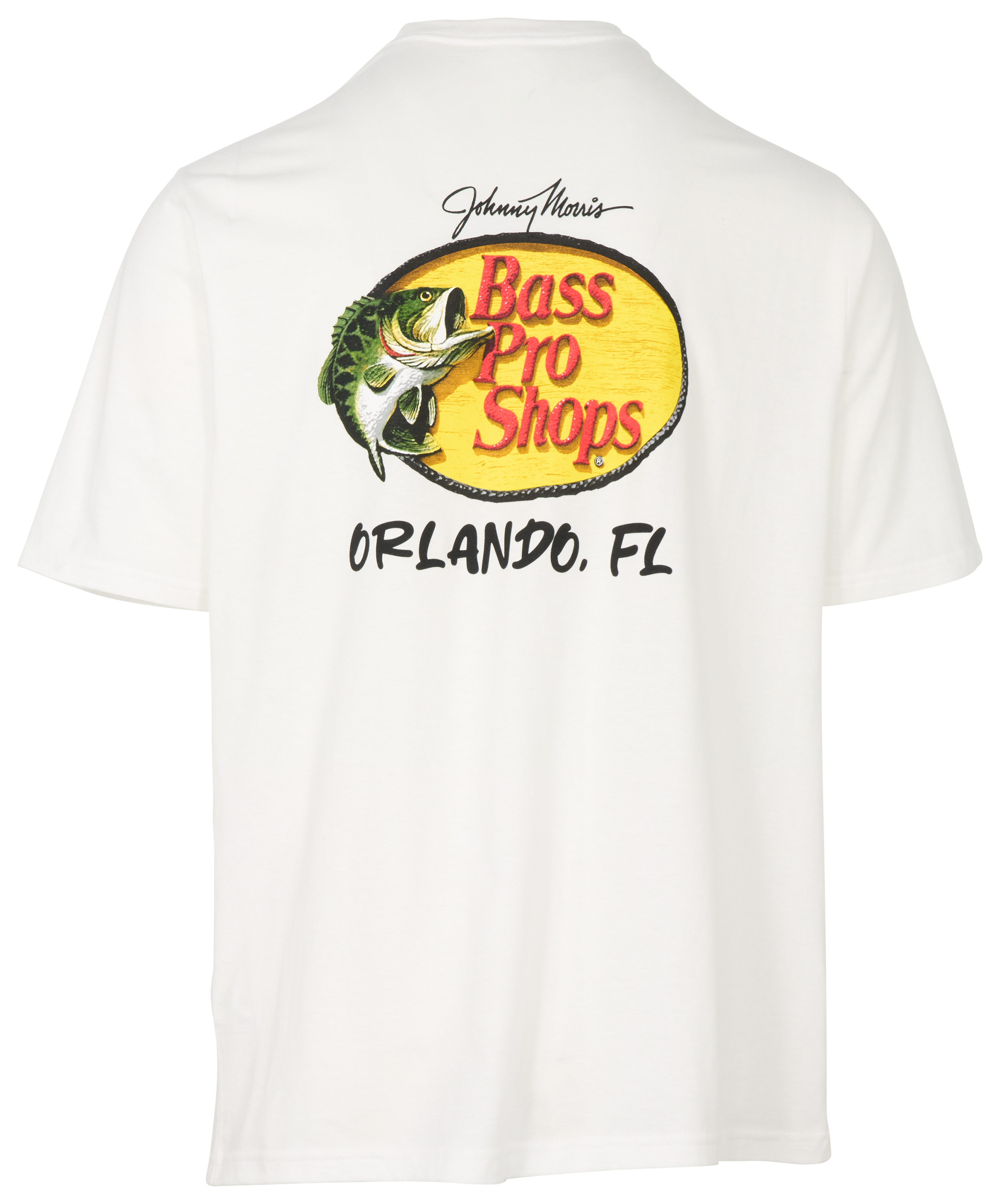 Image of Bass Pro Shops Orlando Woodcut Logo Short-Sleeve T-Shirt for Men - White