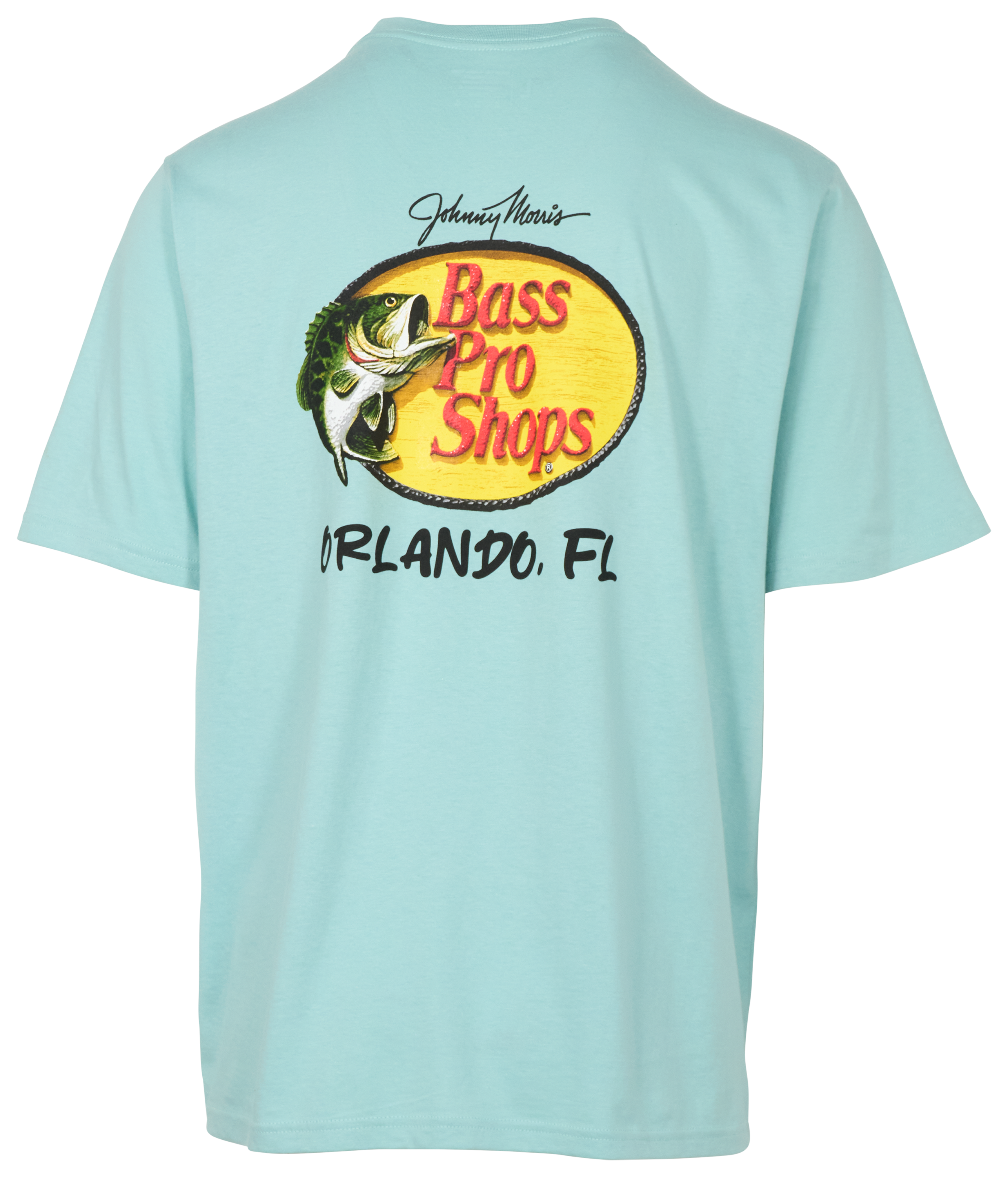 Image of Bass Pro Shops Orlando Woodcut Logo Short-Sleeve T-Shirt for Men - Blue