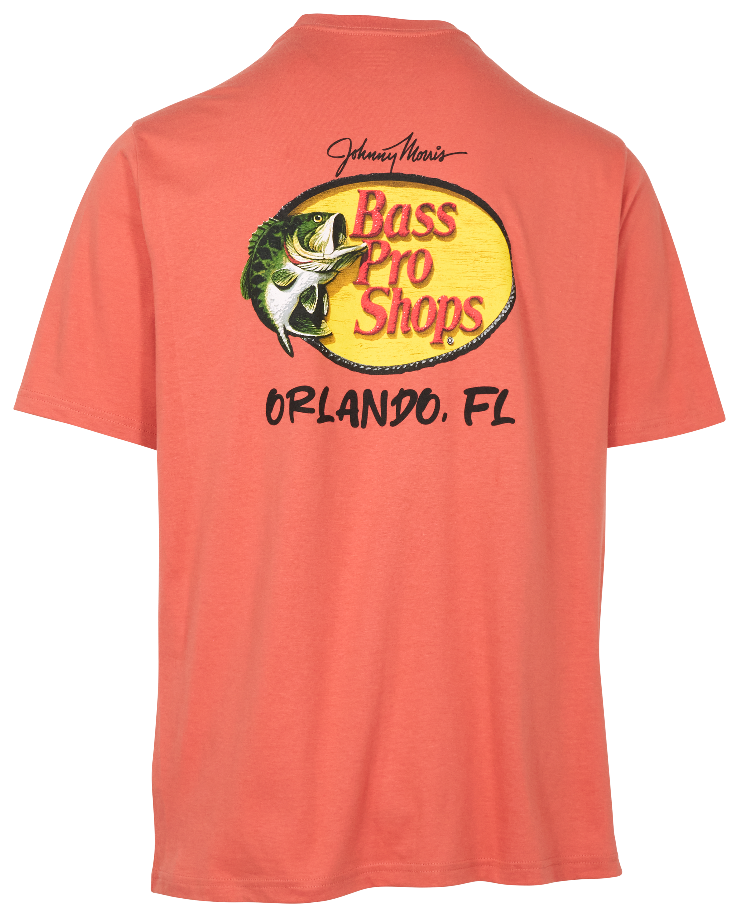 Image of Bass Pro Shops Orlando Woodcut Logo Short-Sleeve T-Shirt for Men - Apricot Brandy