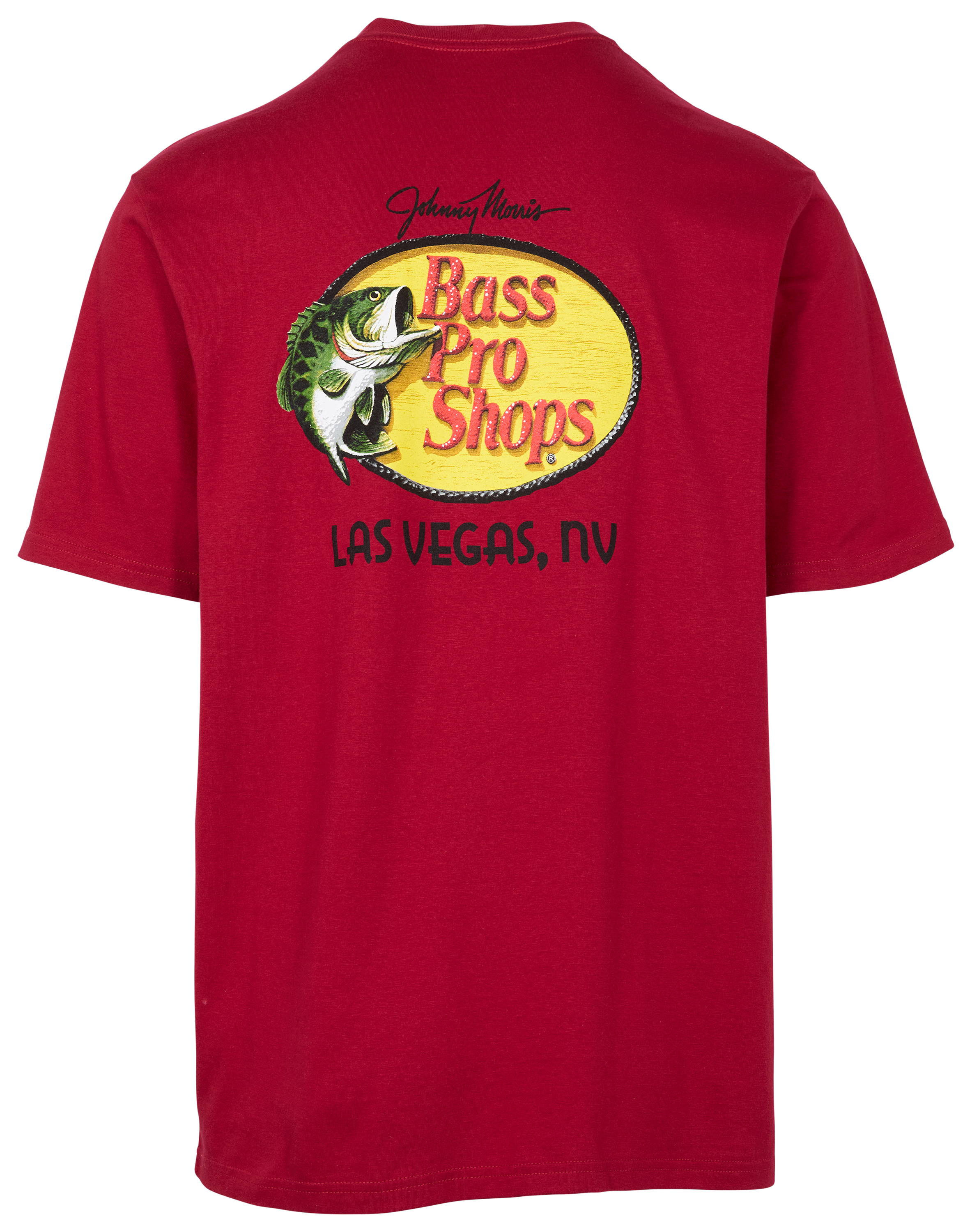 Image of Bass Pro Shops Vegas Woodcut Logo Short-Sleeve T-Shirt for Men - Red