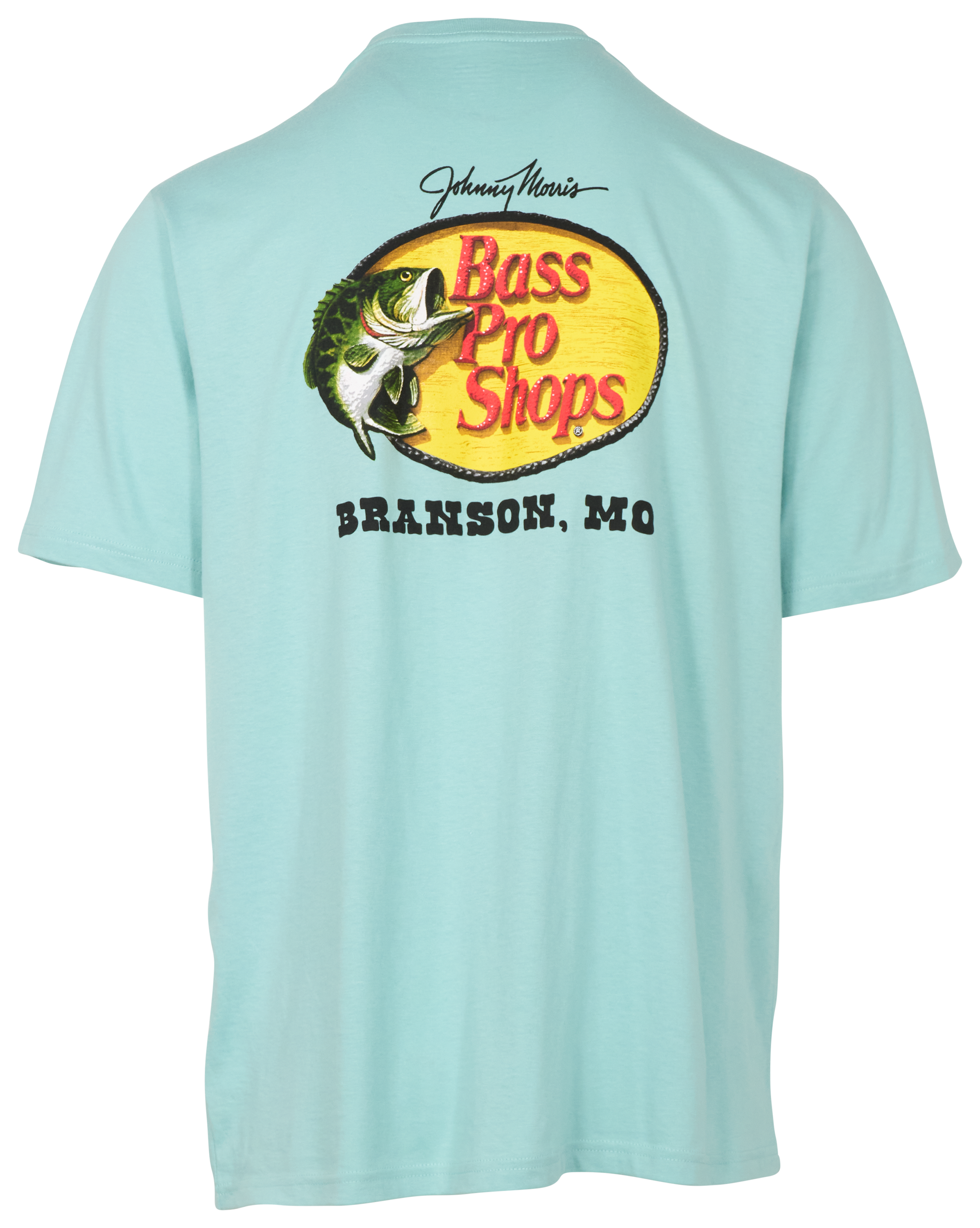 Image of Bass Pro Shops Branson Woodcut Logo Short-Sleeve T-Shirt for Men - Blue