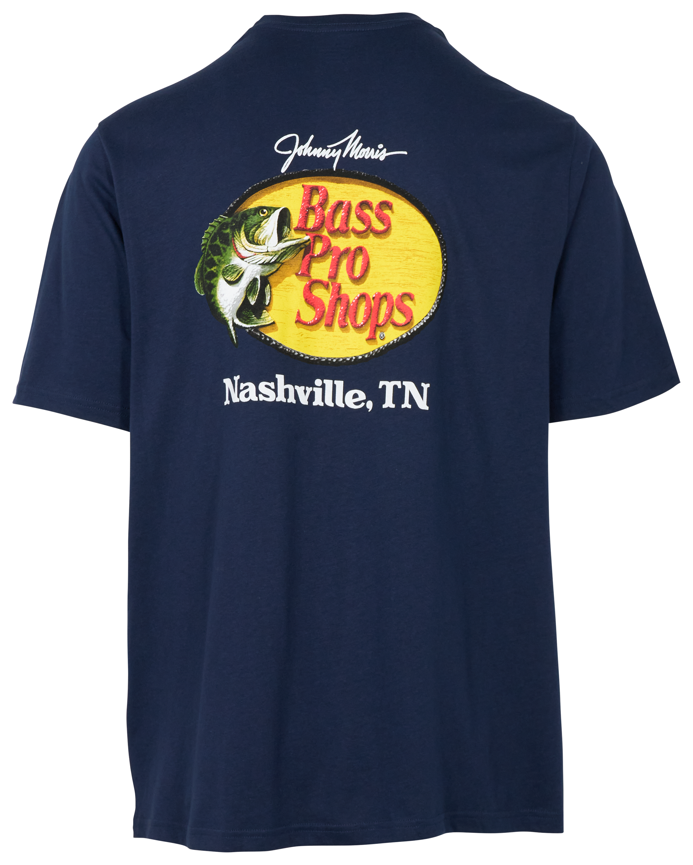 Image of Bass Pro Shops Nashville Woodcut Logo Short-Sleeve T-Shirt for Men - Blue