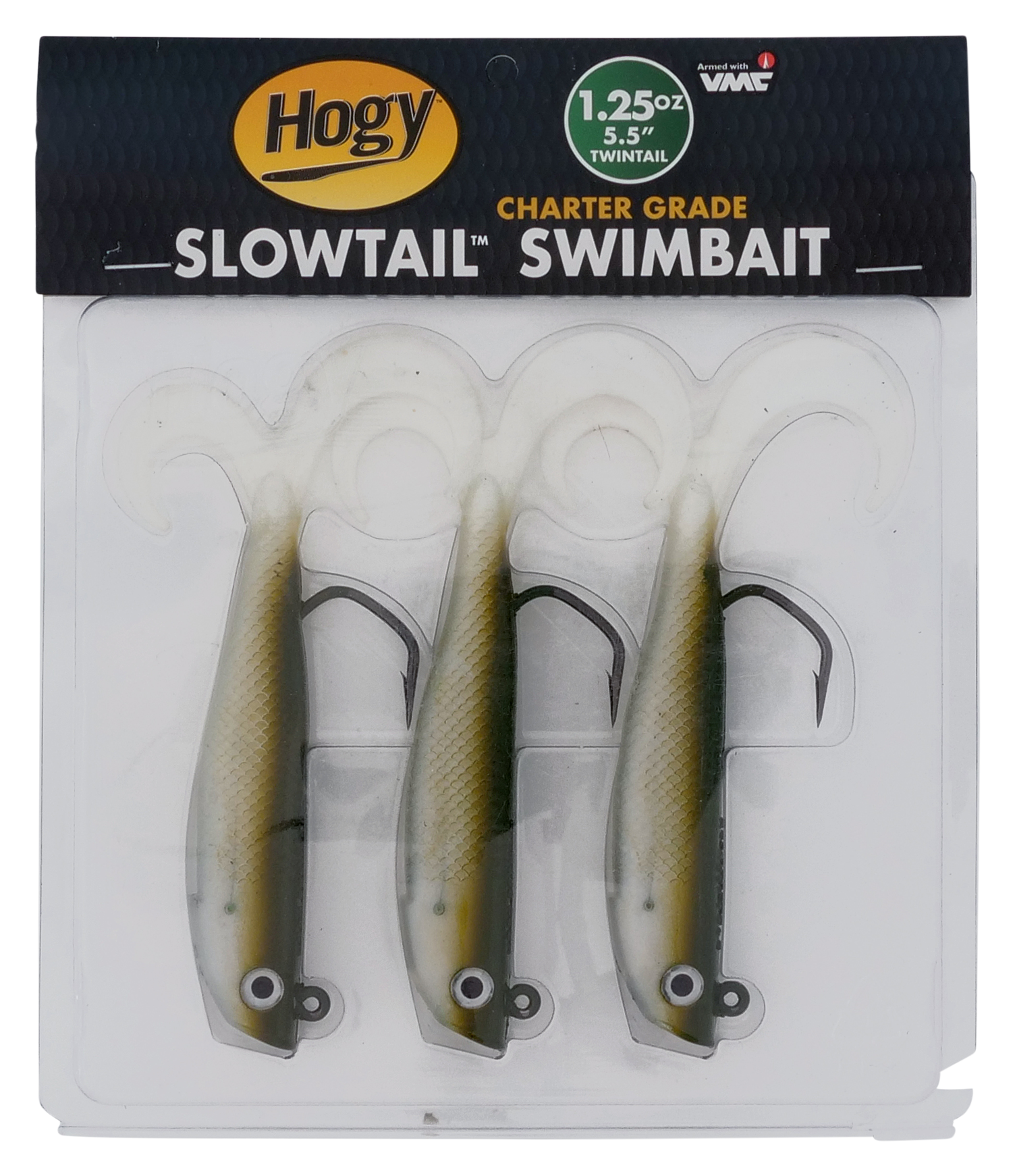 Image of "Hogy Slow Tail Swimbait - Olive - 5-1/2"""