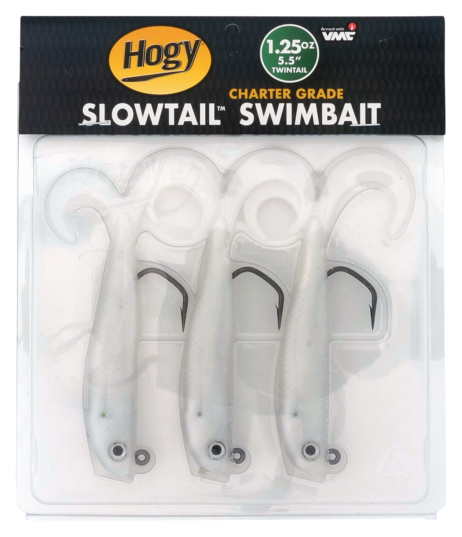 Image of "Hogy Slow Tail Swimbait - Bone - 5-1/2"""