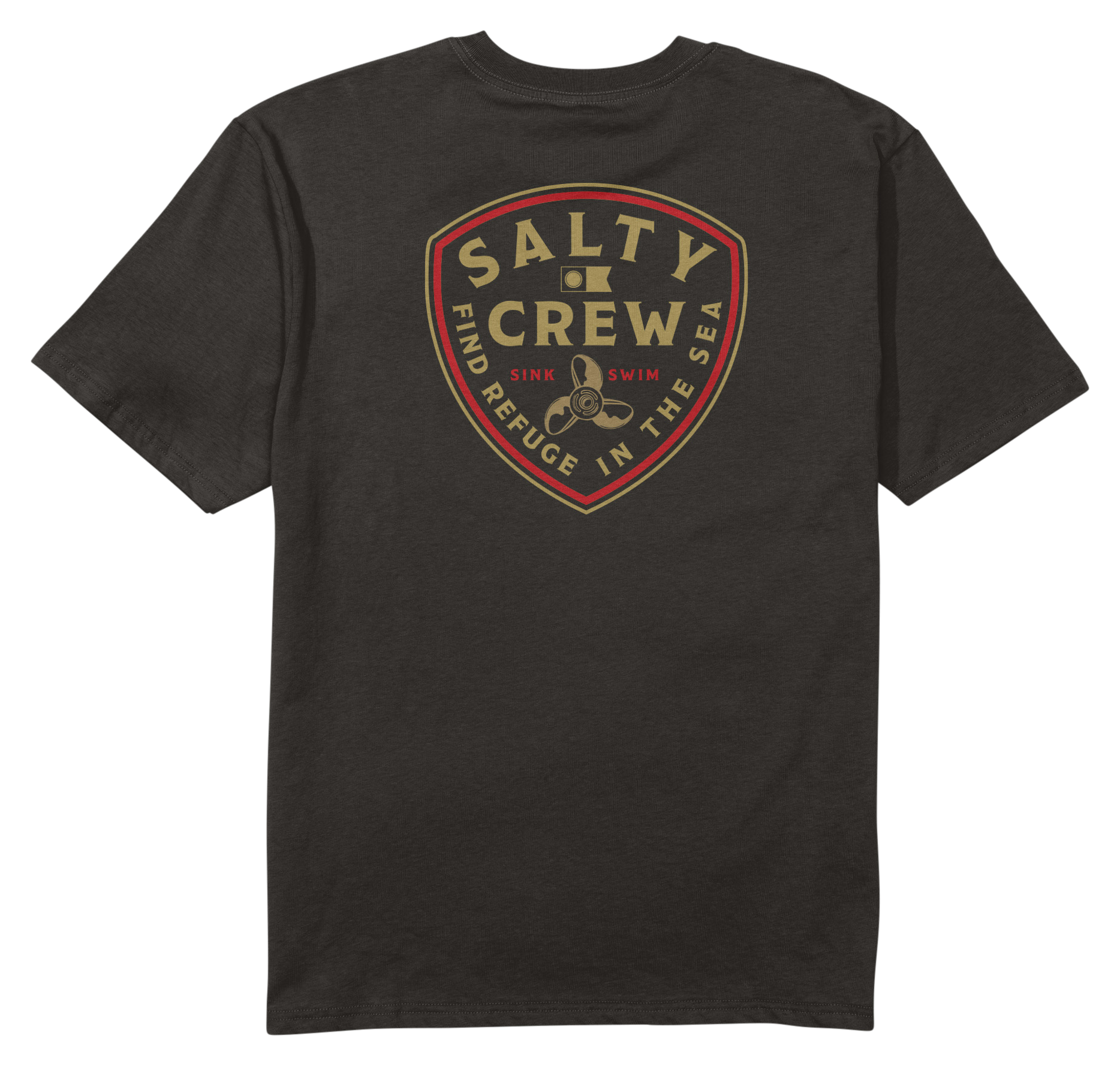 Image of Salty Crew Rotor Short-Sleeve T-Shirt for Men - Black - L