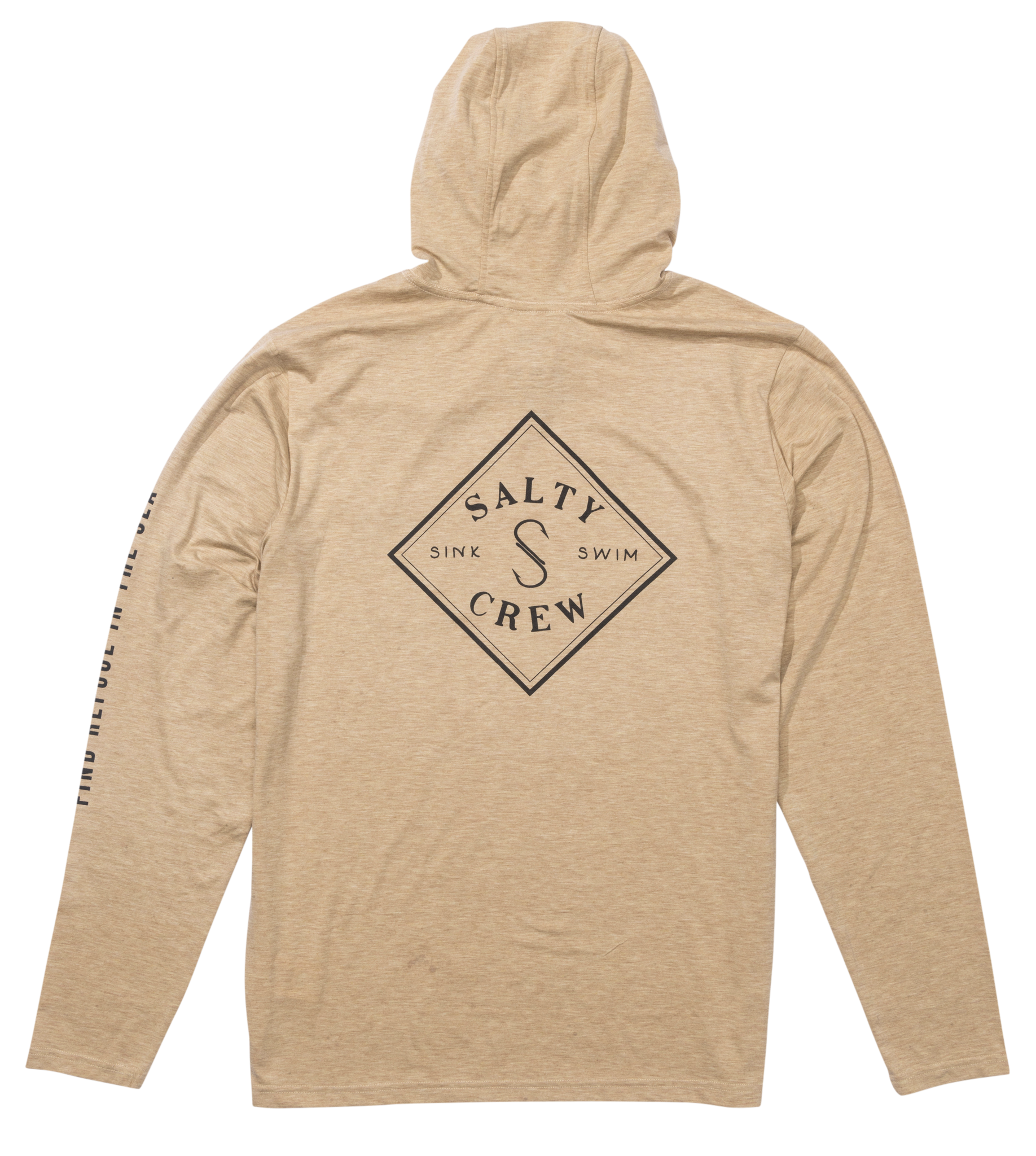 Image of Salty Crew Tippet Pocket UV Long-Sleeve Hoodie - Khaki