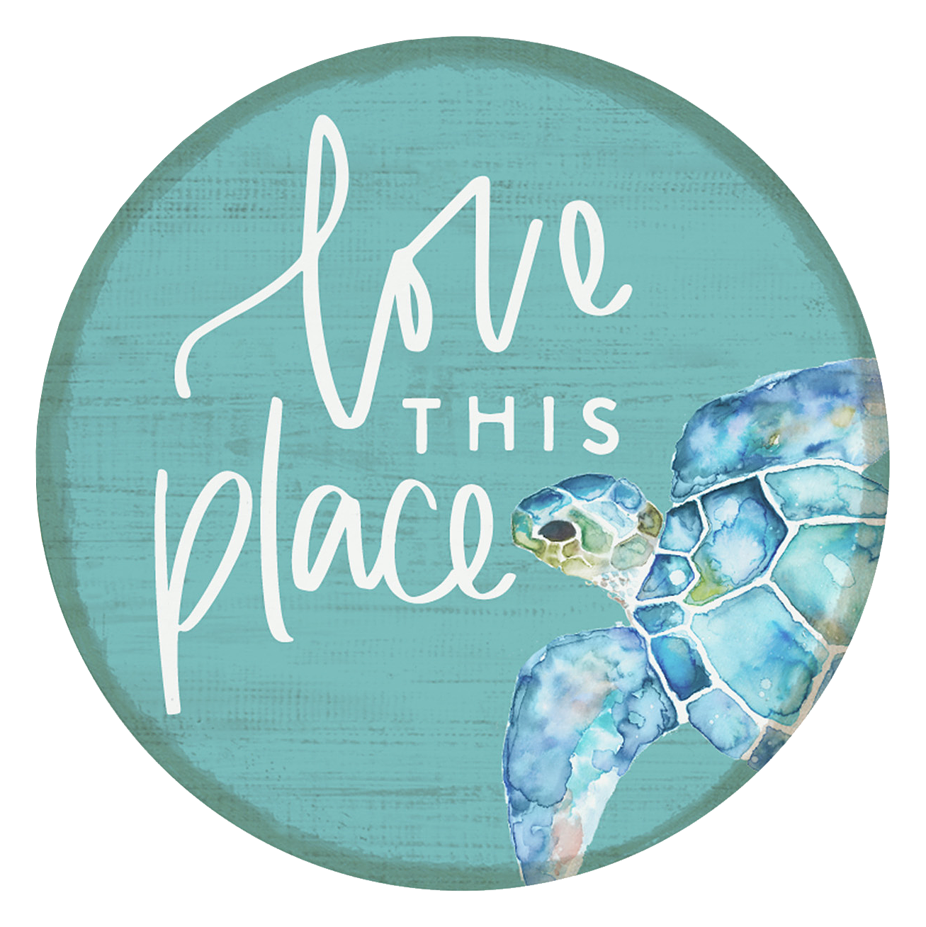 Sincere Surroundings Love Place Turtle Round Magnet                                                                             