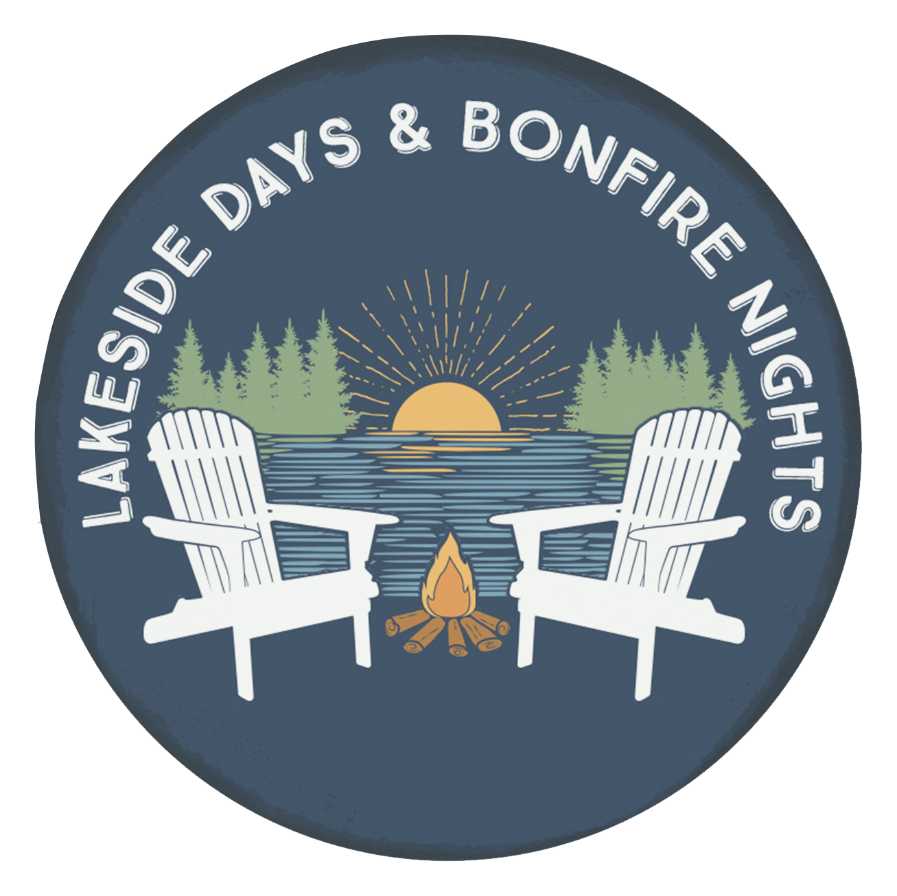 Image of Sincere Surroundings Lakeside Days Chairs Round Magnet