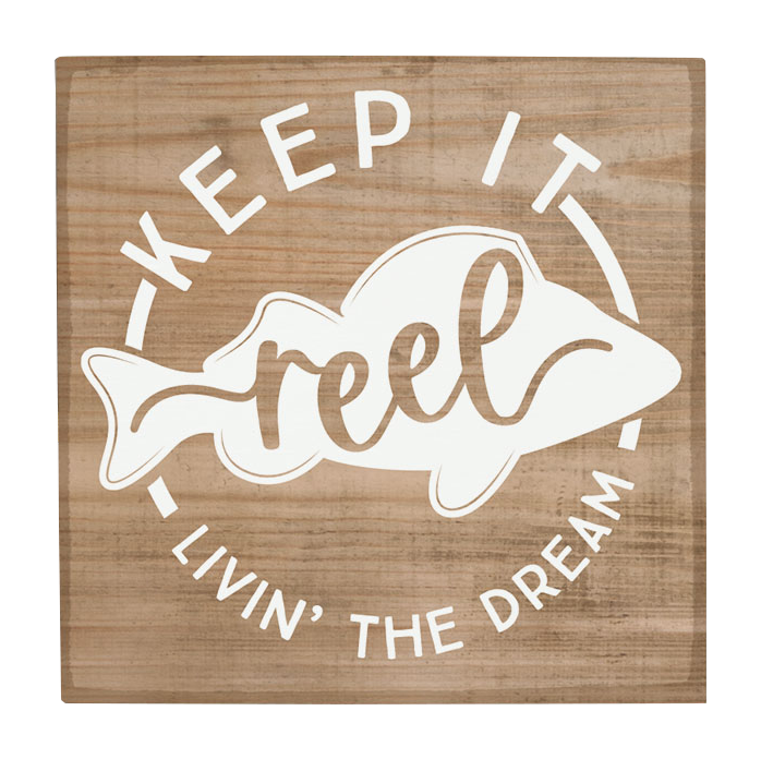 Image of Sincere Surroundings Keep It Reel Fish Square Magnet