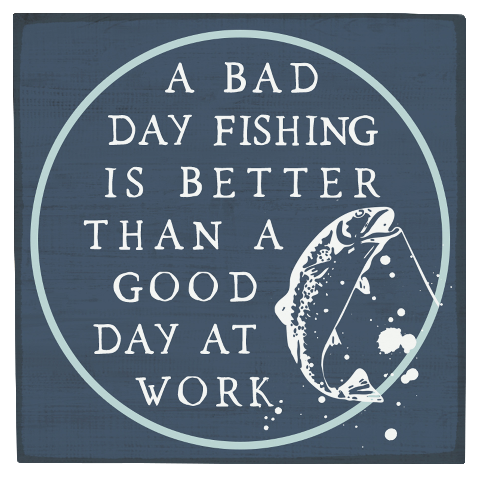 Image of Sincere Surroundings Bad Day Fishing Square Magnet