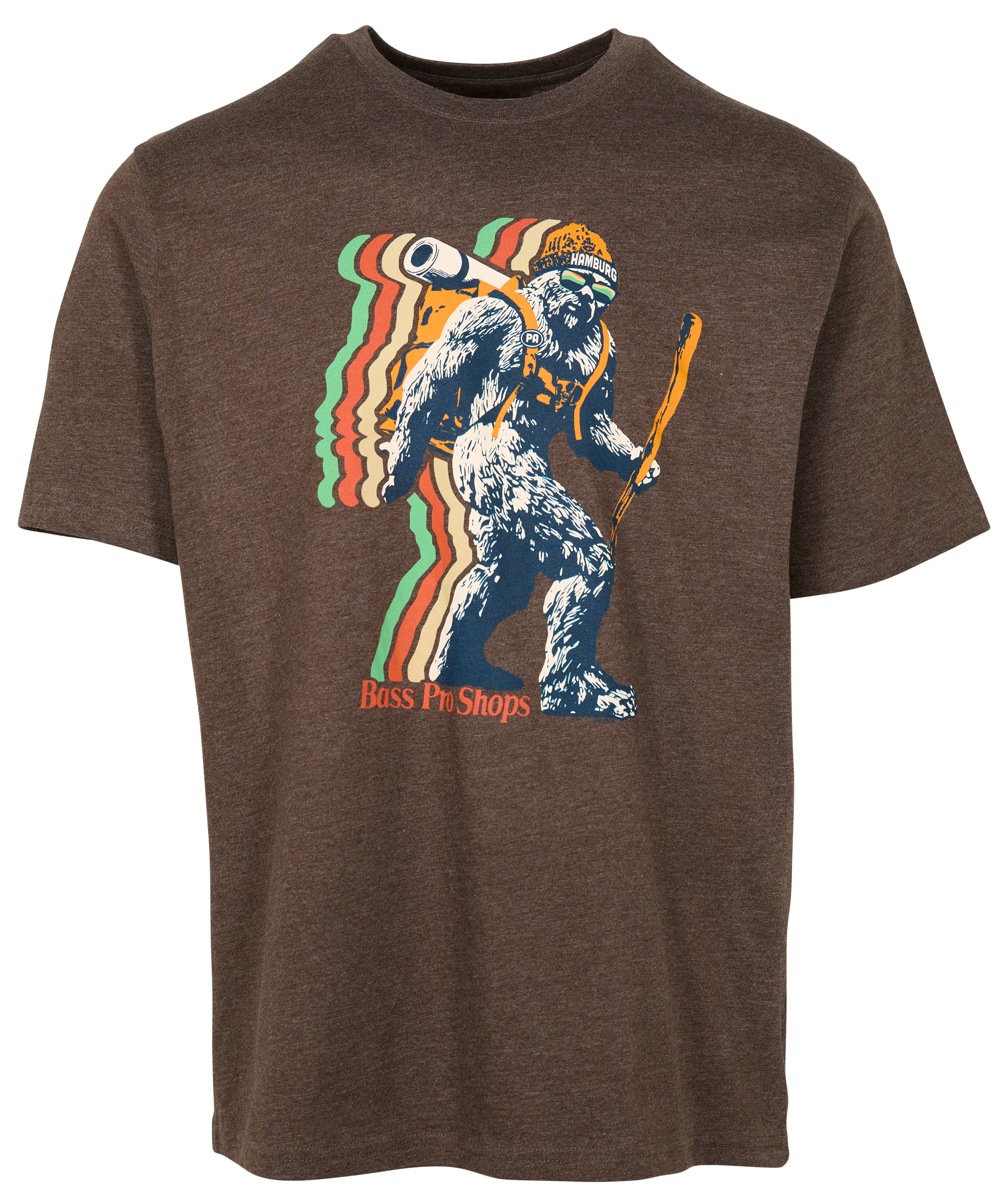 Image of Bass Pro Shops Hiking Sasquatch Short-Sleeve T-Shirt for Men - Heather Brown - 2XL