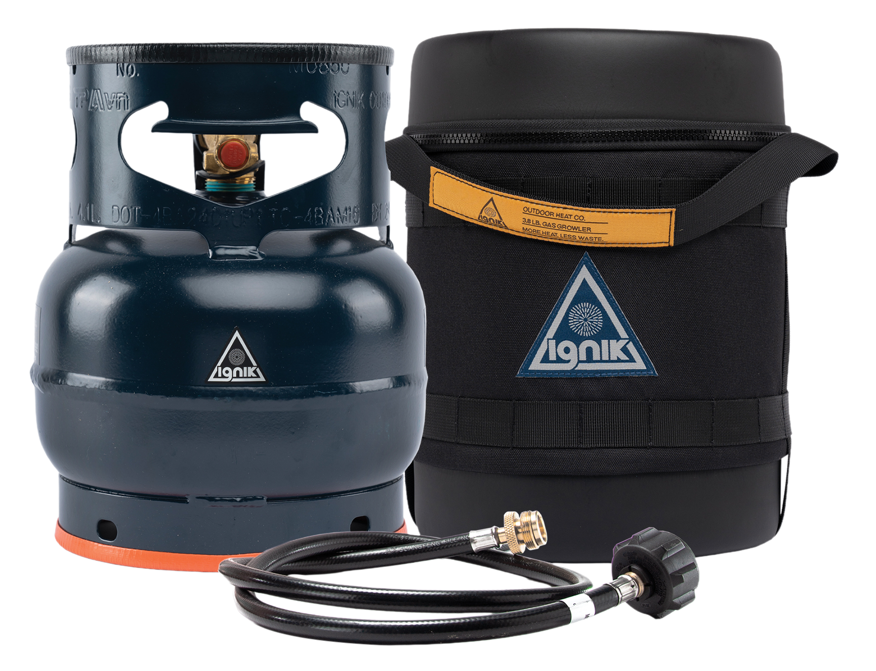 IGNIK Gas Growler 3.8 Deluxe Refillable Propane Tank Kit with Adaptor