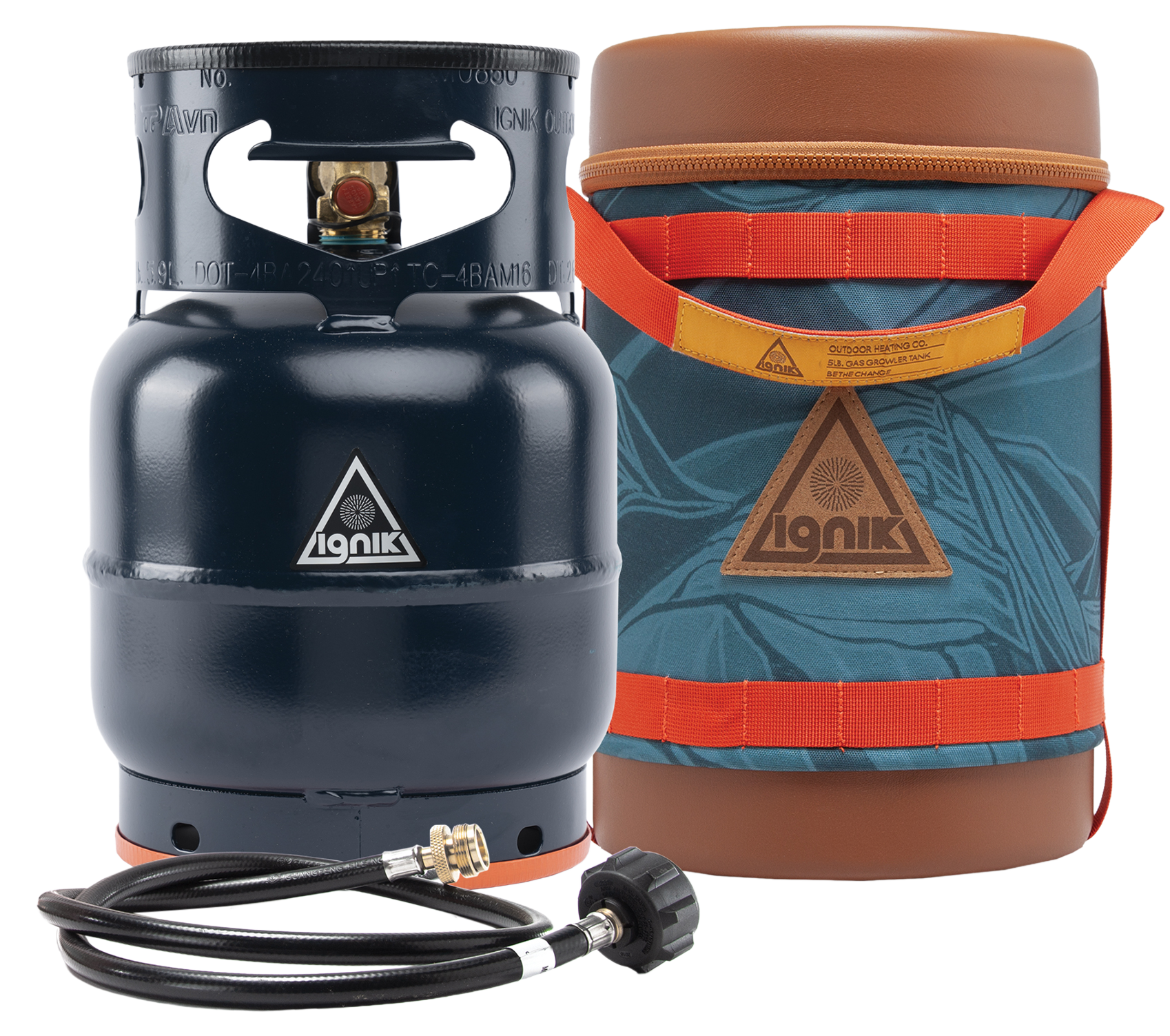 IGNIK Gas Growler Deluxe Refillable Propane Tank Kit with Adaptor